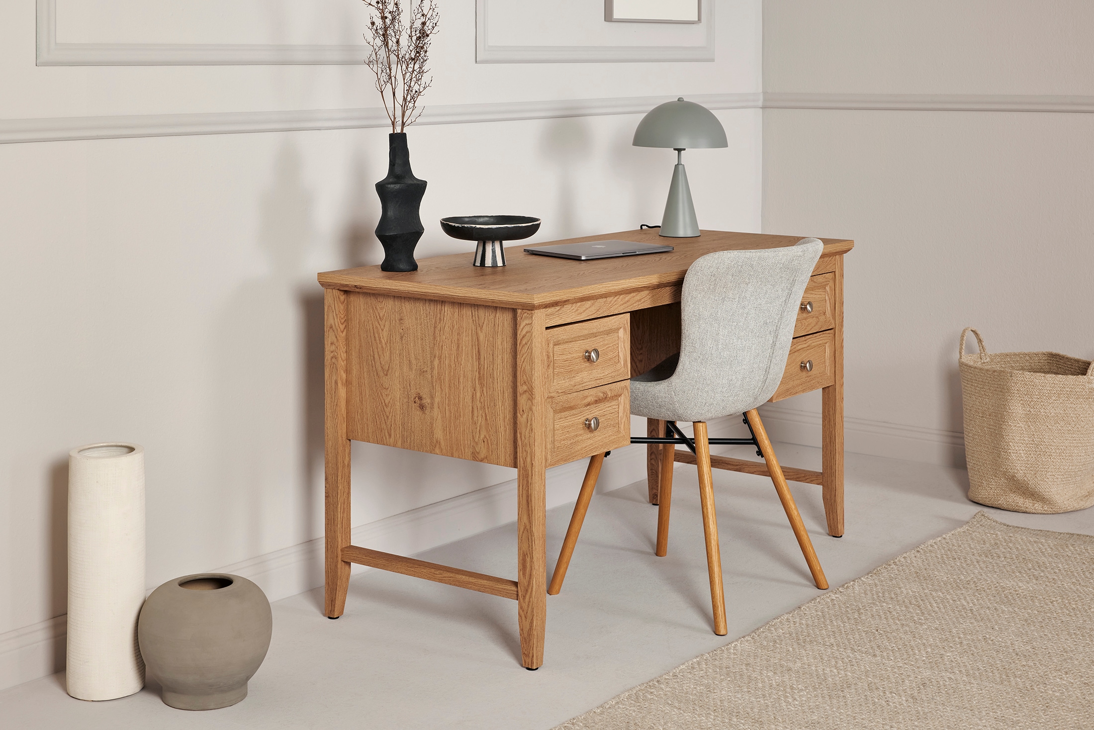 Jahnke Schreibtisch »CLASSIC D 130«, (1 St.), Schreibtisch, 4 Schubladen, Breite 130 cm