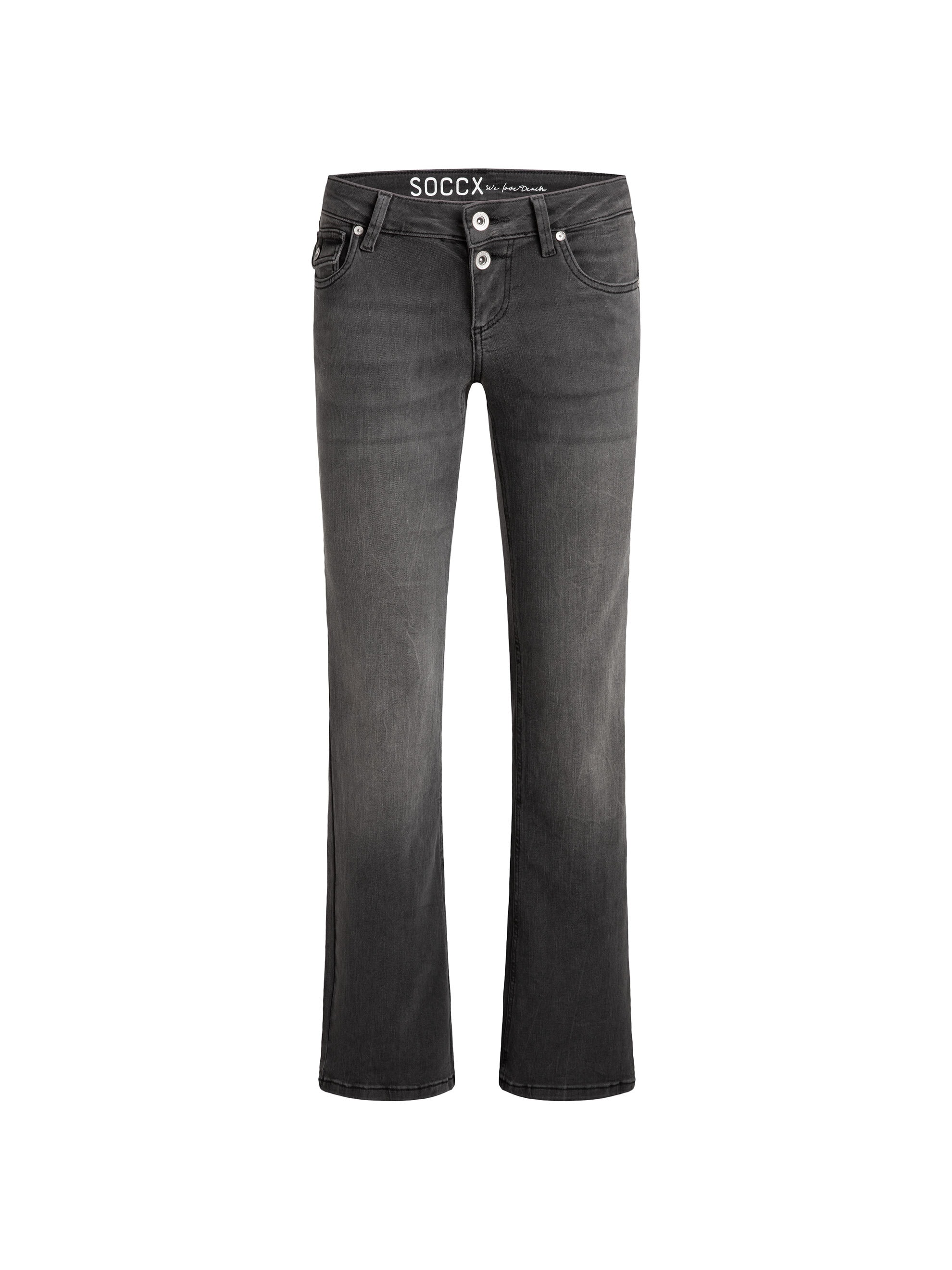 SOCCX Slim-fit-Jeans mit ausgestelltem Bein