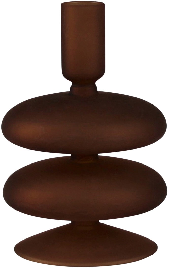 LeGer Home by Lena Gercke Kerzenständer "aus Glas" ØxH: 10x16 cm, dunkelbra günstig online kaufen