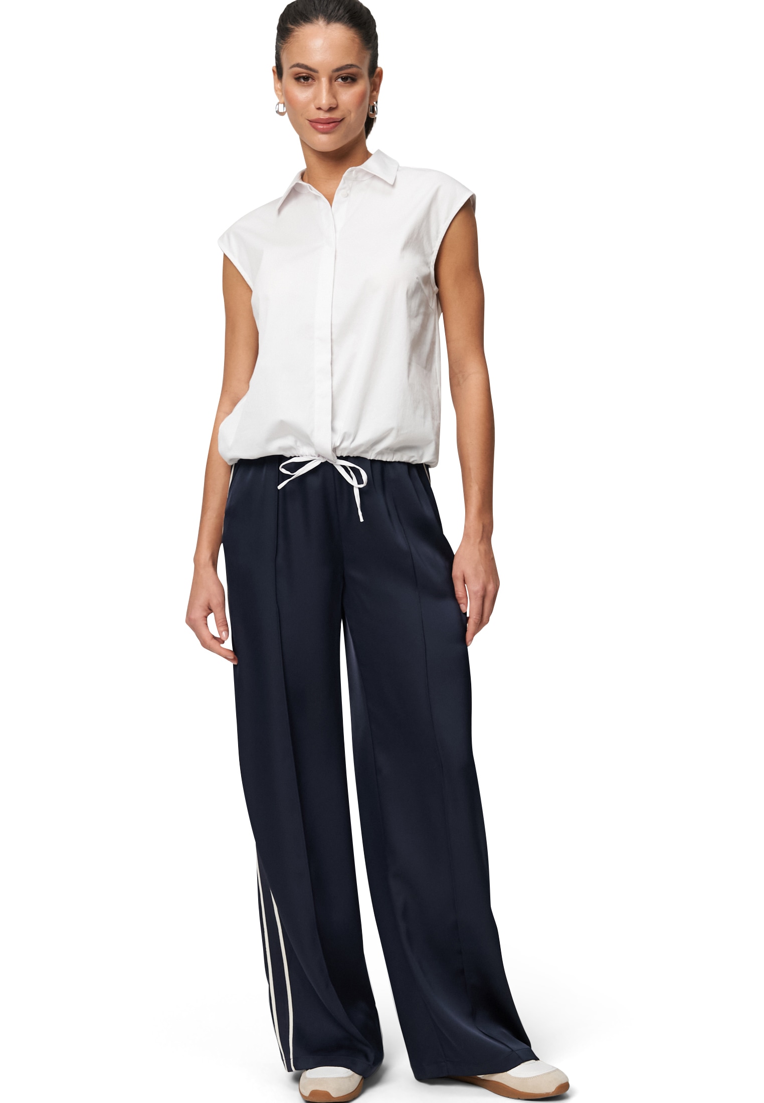 Zero Stoffhose »zero Hose mit Seitenstreifen 32 Inch«, Seitenstreifen