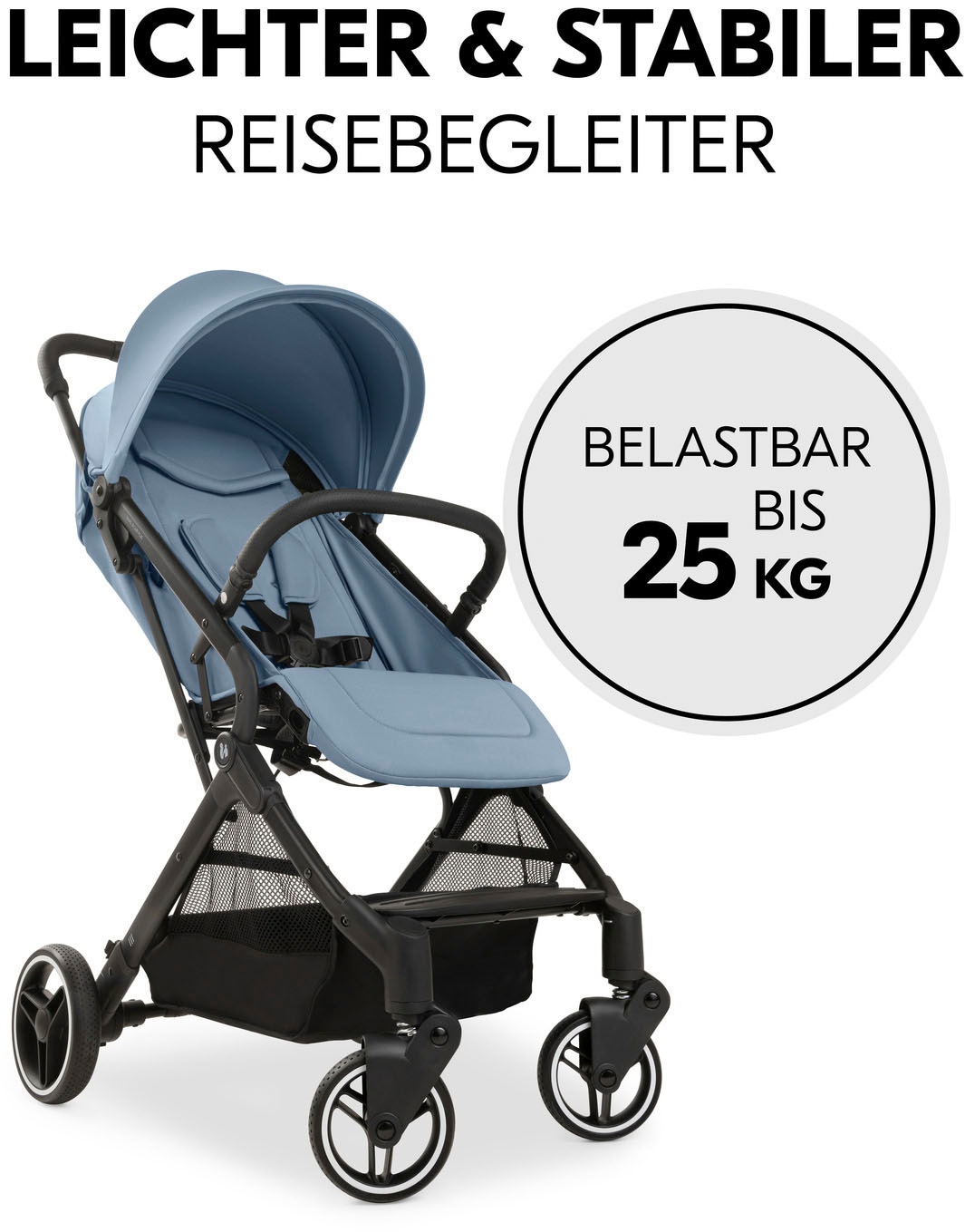 Hauck Kinder-Buggy »Travel N Care Plus, Dusty Blue«, 22 kg