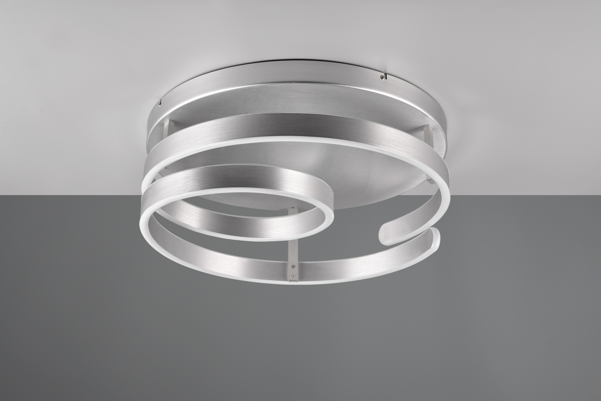 TRIO Leuchten LED Deckenleuchte »MARNIE, spiralförmige LED Deckenlampe indirektes Licht warmweiß 3000K«, 1 flammig, Leuchtmittel LED-Board | LED fest integriert, 6800 Lumen Ø 55cm 3 Stufen dimmbar über Wandschalter Wohnzimmer LED
