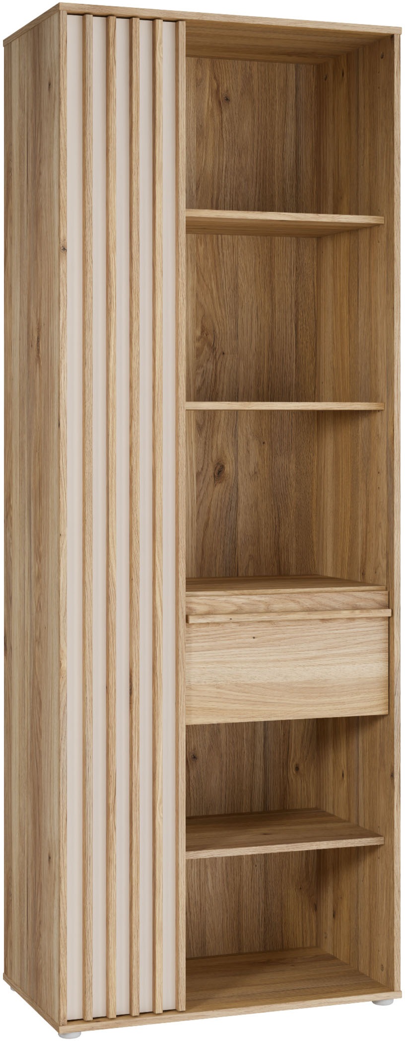 FORTE Regal "Stauraumregal, 1T/1SK, Soft Close, Vollauszug SK" B/H/T 73,1/200,1/41,7 cm optionale Beleuchtung