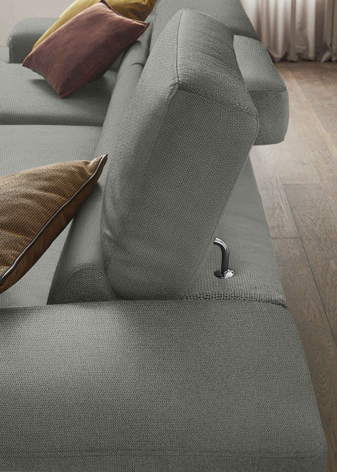 Thumbnail - W.SCHILLIG Ecksofa "piedroo, Designsofa mit tollem Sitzkomfort, bequem und elegant, L-Form" Kopfteilverstellung, wahlwei...