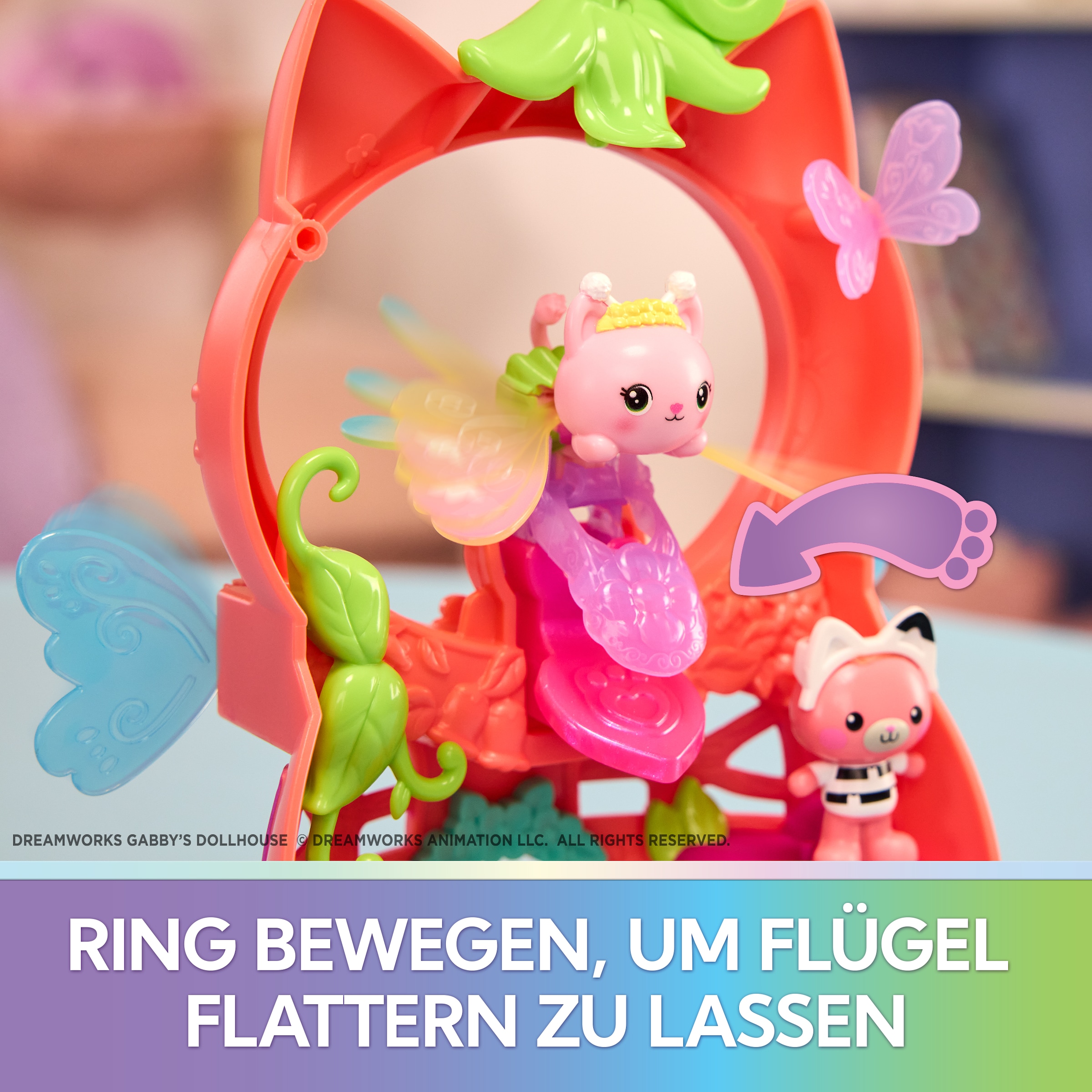 Spin Master Spielwelt »Gabby’s Dollhouse –  Flutter Fairy Spielset mit Ring und 12 Teilen«