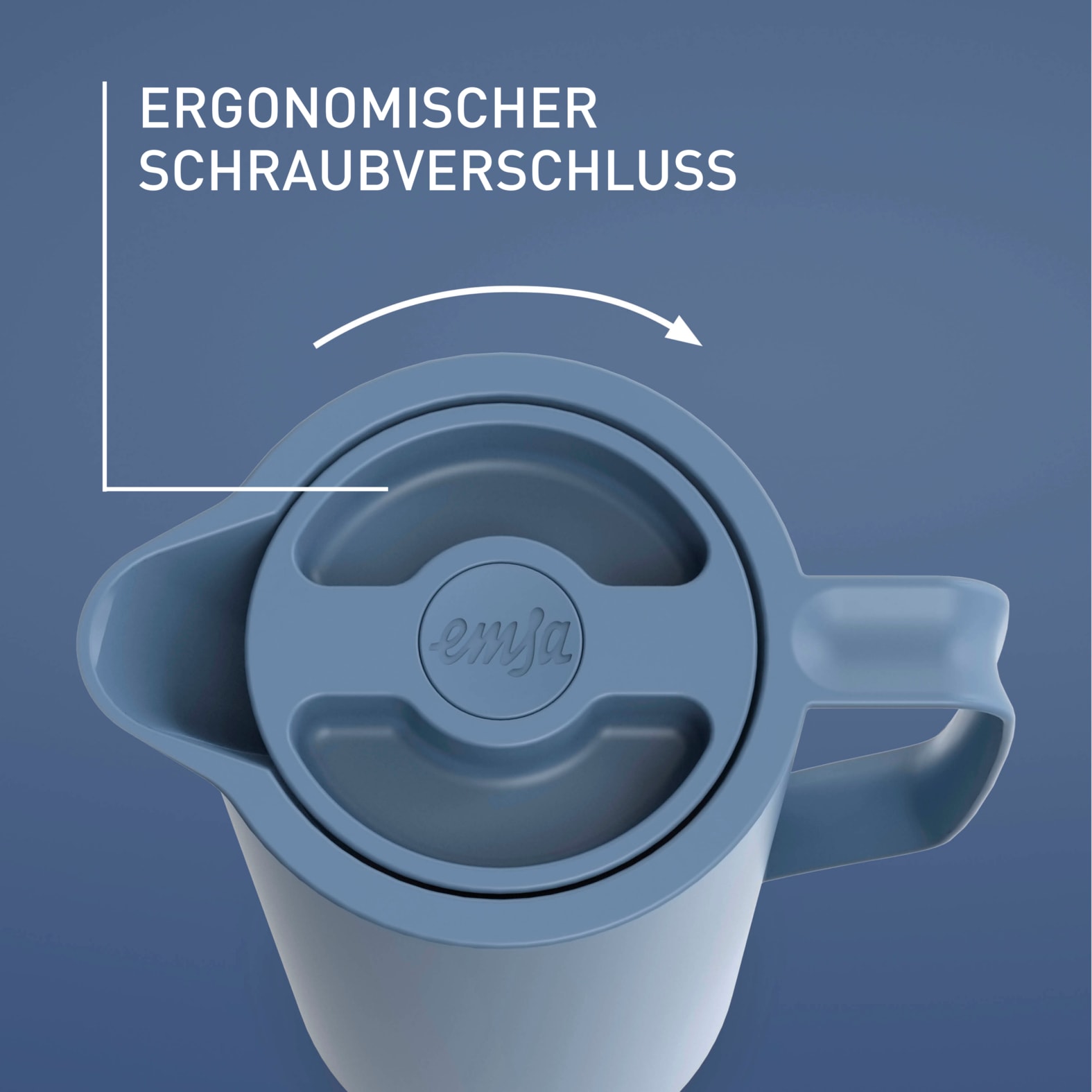 Emsa Isolierkanne »Motiva in modernem Design, 100% auslaufsicher, Made in Germany« 1 l doppelwandiger Glasisolierkolben, bis zu 12h warm/24h kalt, 1 tlg. Quick-Press-Deckel, Einhandbedienung, ergonomischer Schraubdeckel