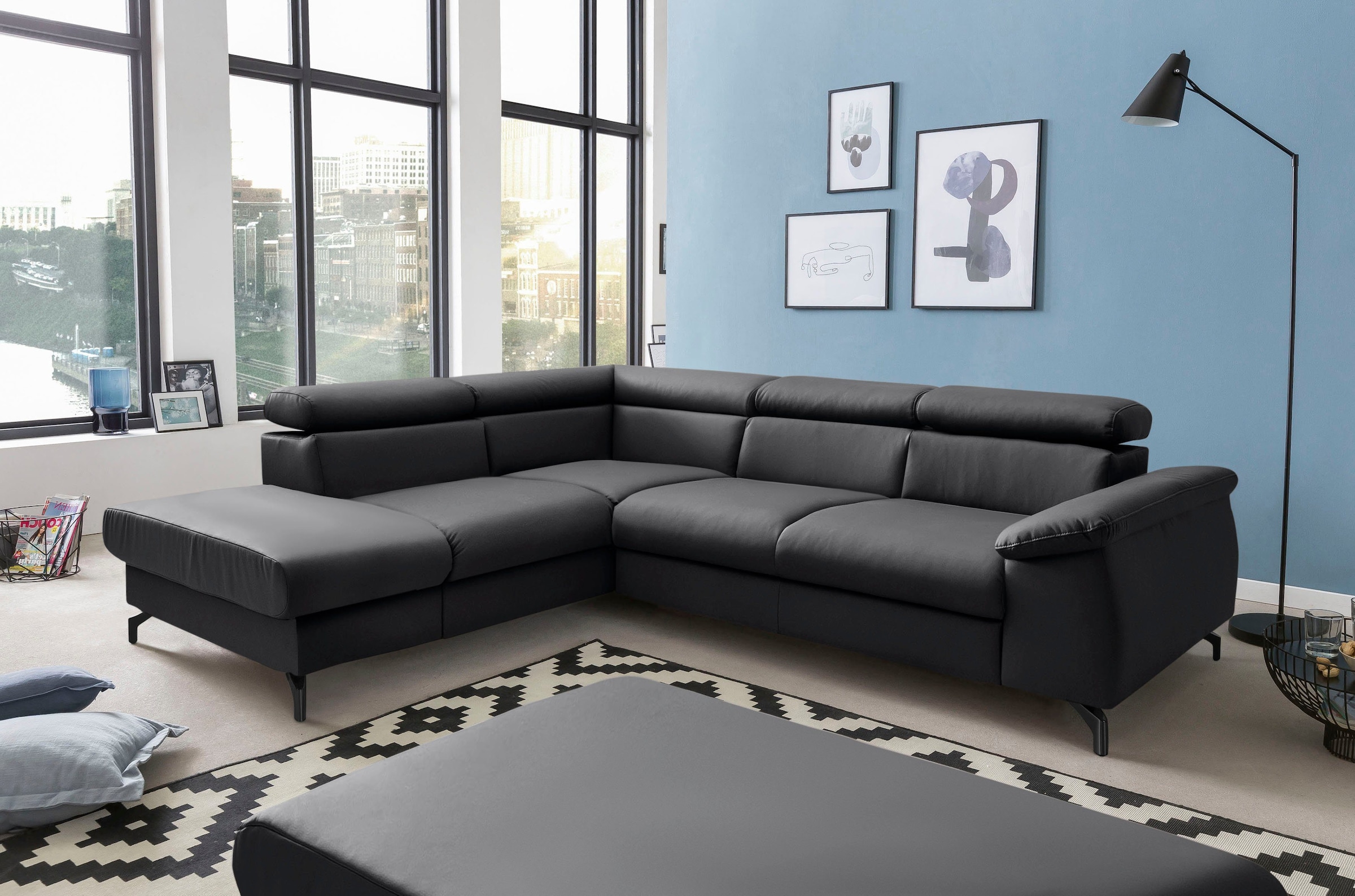 COTTA Polstergarnitur "Komaris L-Form", (Set), Set bestehend aus: Ecksofa m günstig online kaufen