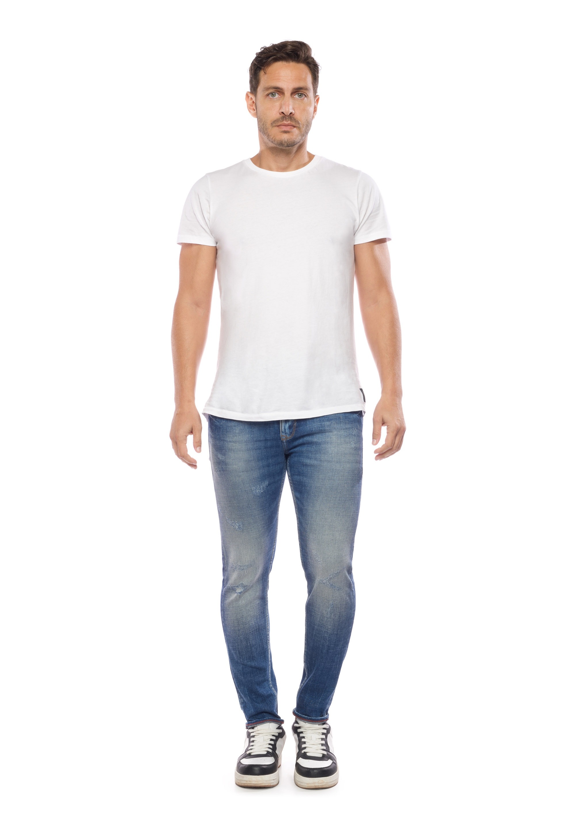 Le Temps Des Cerises Slim-fit-Jeans, im lässigen Used-Look