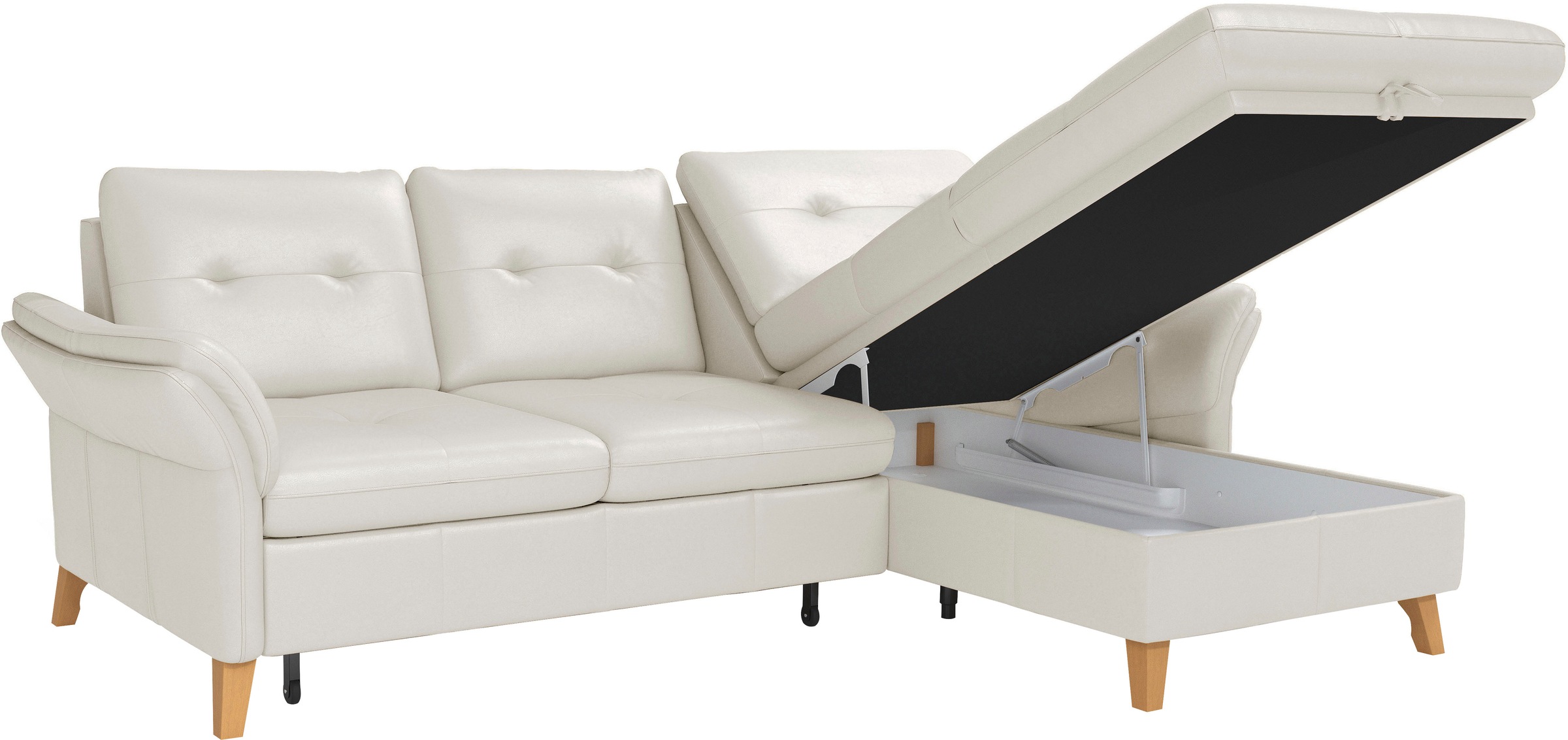 sit&more Ecksofa »Göteborg«, Sitztiefenverstellung und Federkern, wahlweise mit Bettfunktion