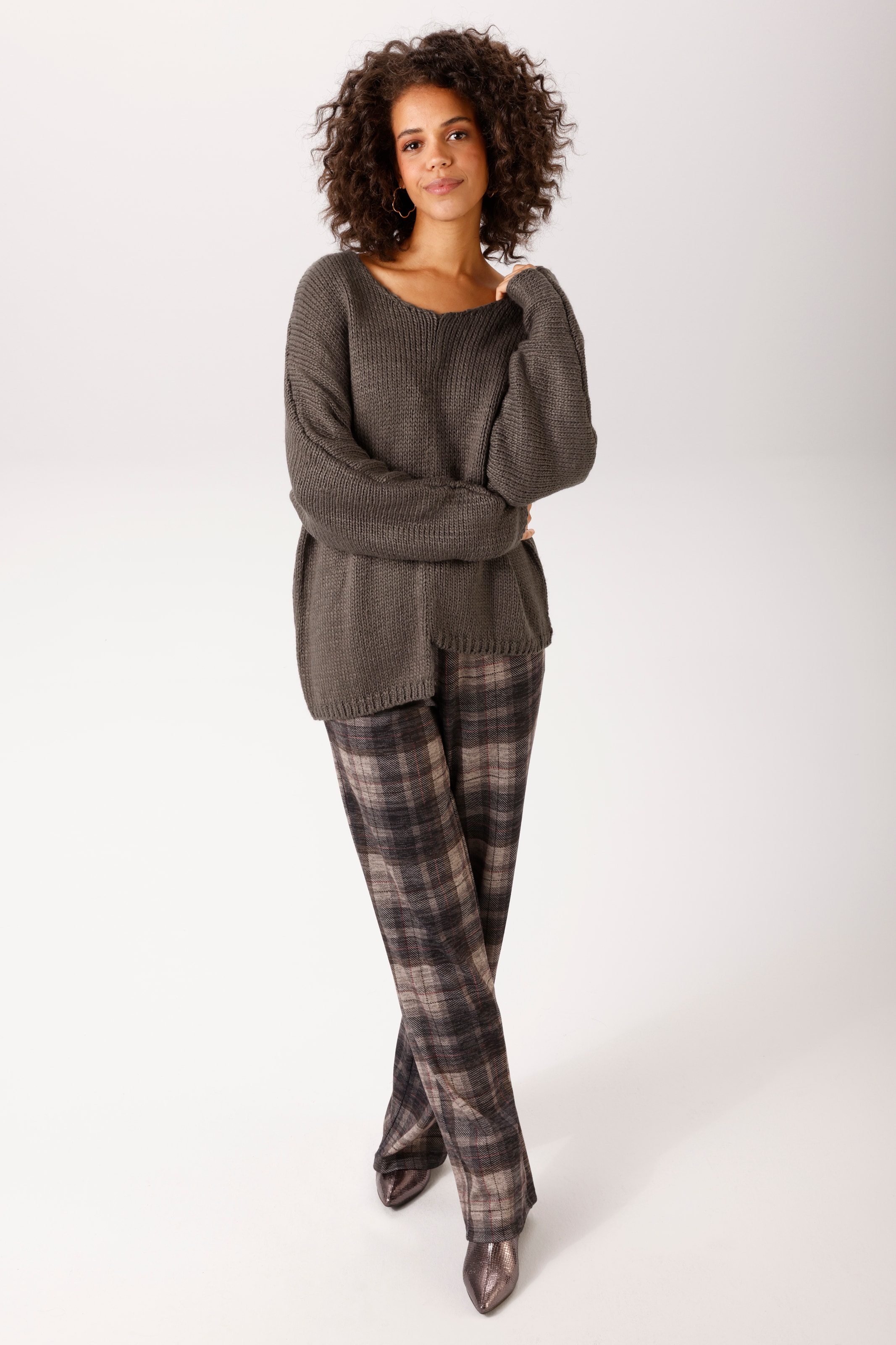 Aniston CASUAL Strickpullover mit asymmetrischen Saum - NEUE KOLLEKTION