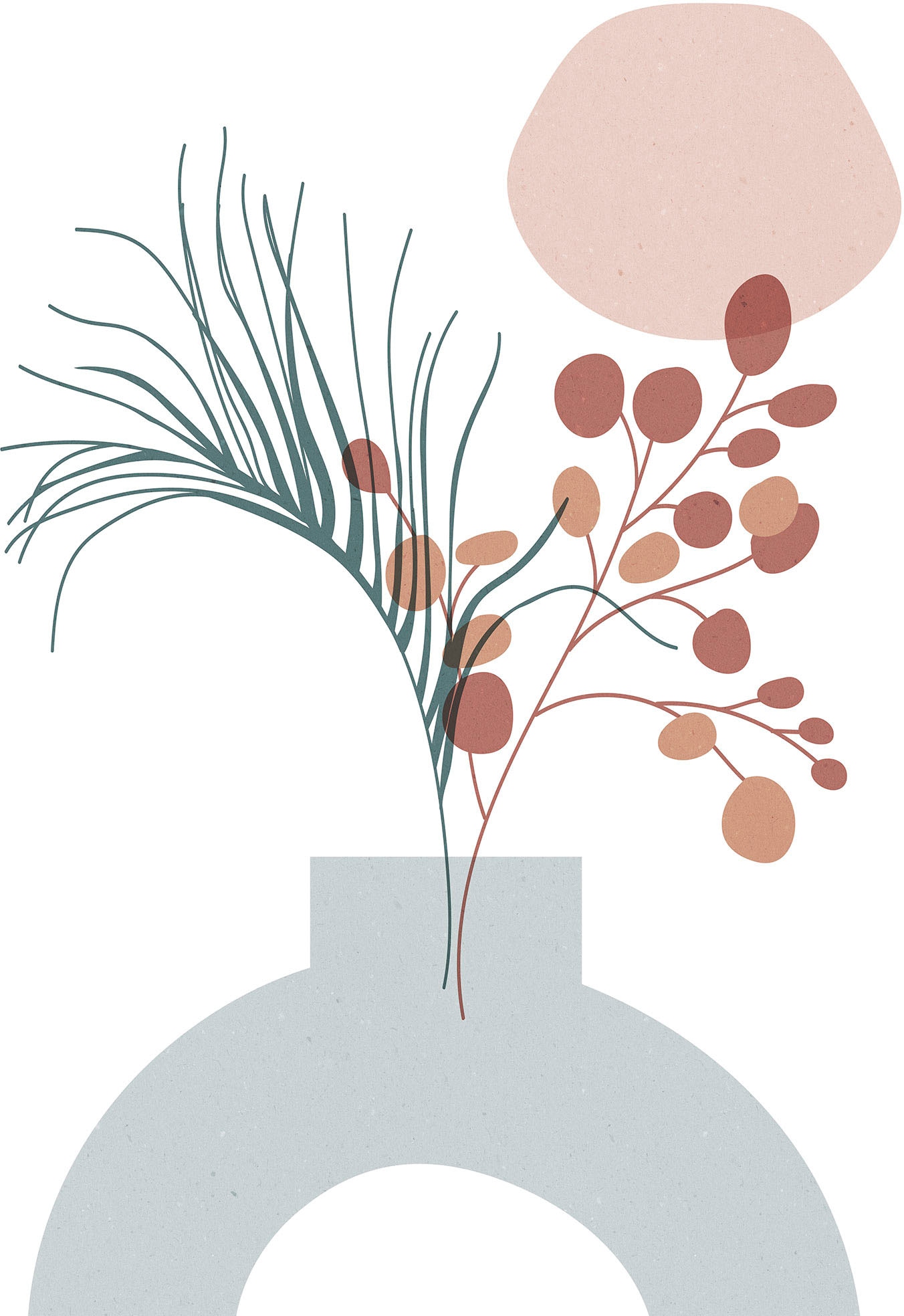 Komar Bild "Bohemian Vase" Natur 1 Stk. tlg. Wandbild zur Dekoration - ohne günstig online kaufen