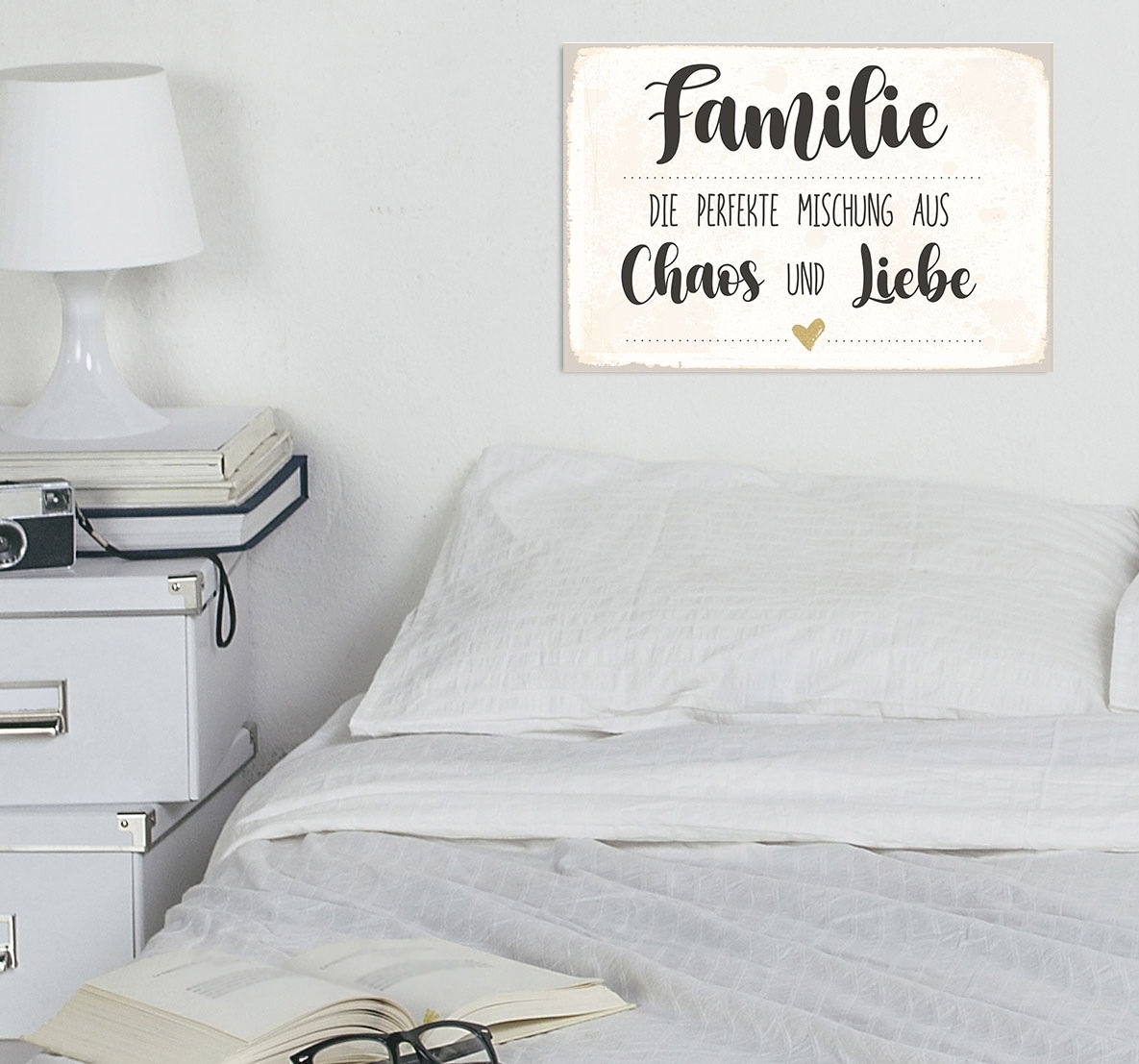 queence Metallbild "Familie", Sprüche-Schriftzug-Sprüche-Sprüche & Texte-He günstig online kaufen