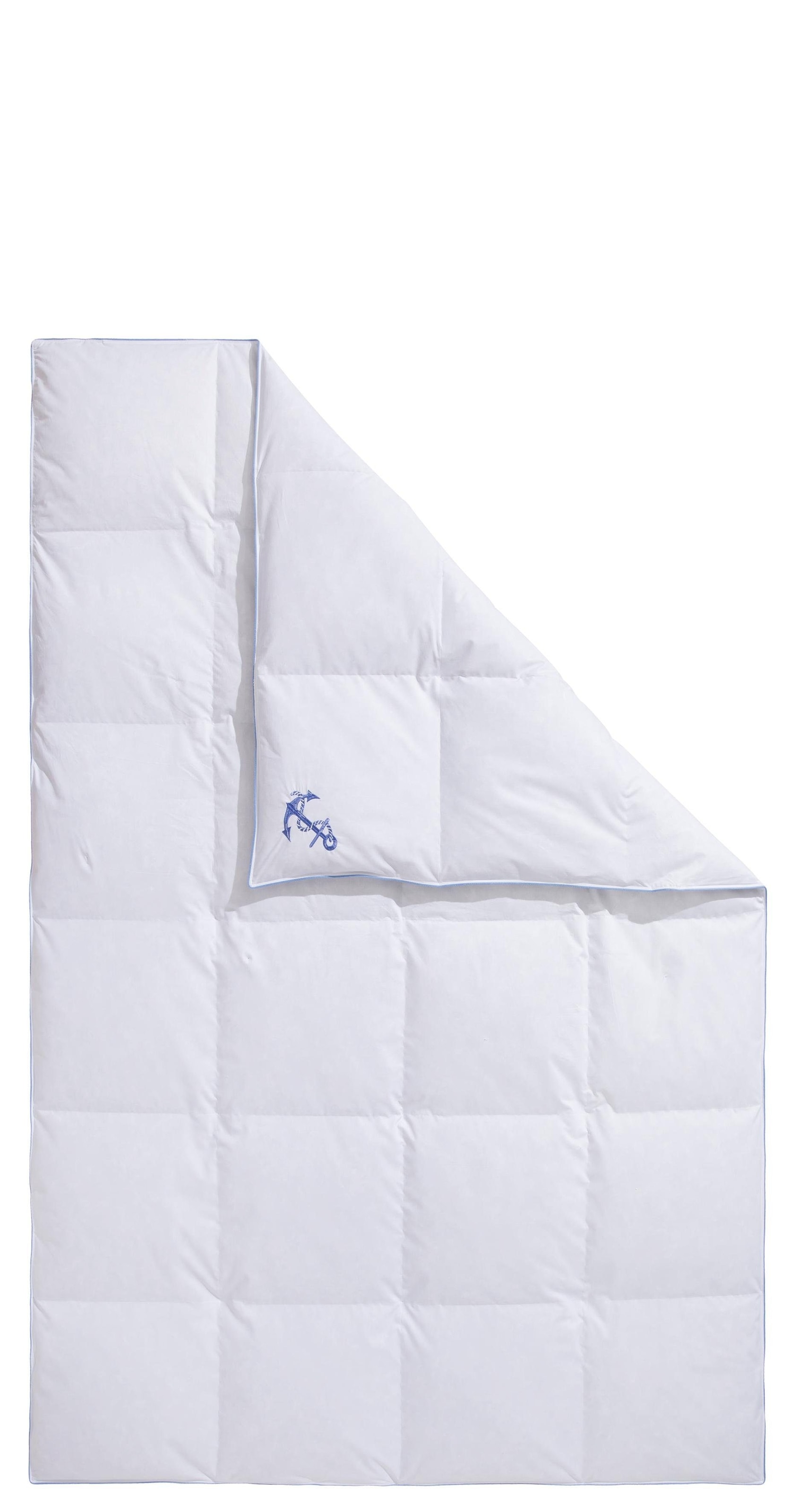 RIBECO Federbettdecke "Anker" warm Füllung Federn & Daunen Bezug Baumwolle günstig online kaufen