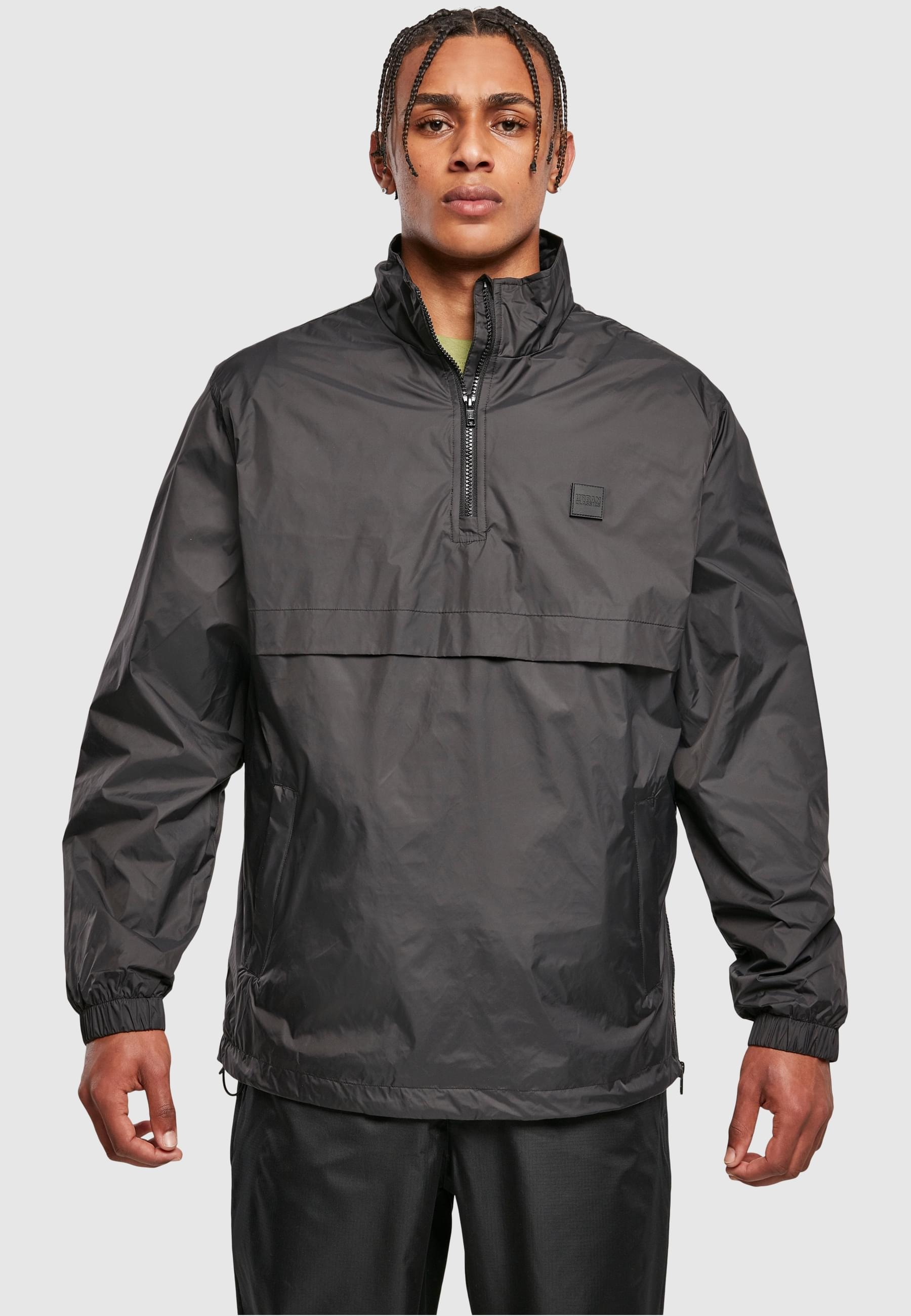 URBAN CLASSICS Allwetterjacke »Urban Classics Herren Stand Up Collar Pull Over Jacket«, (1 St.), ohne Kapuze