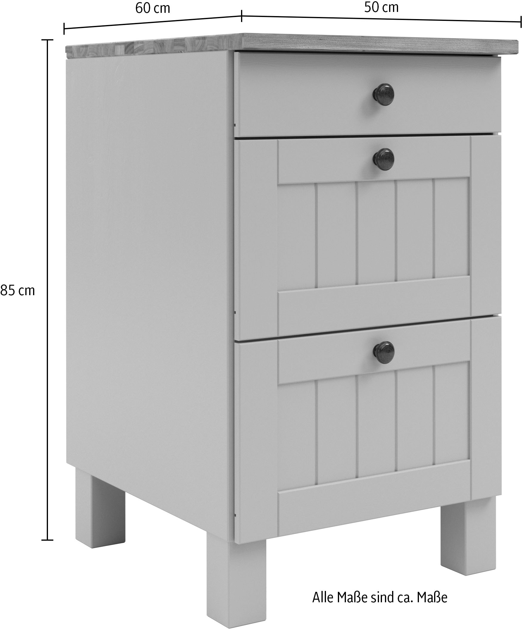 Home affaire Unterschrank »Alby2«, Mit Metallgriffen, Breite 50 cm
