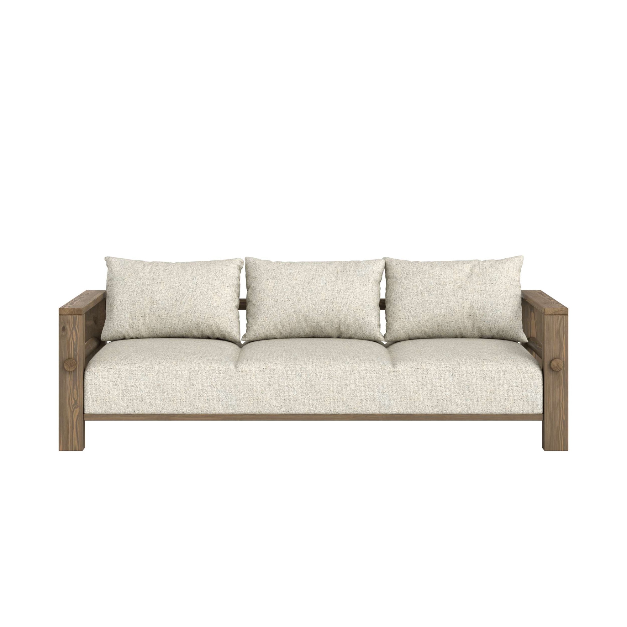 Karup Design Sofa "Bare Sofa, Schlafsofa mit Boxspring, 3-Sitzer, Couch, Bettfunktion" Boxspring-Matratze mit Sprungfedern, 3 Rückenkissen, Made in Europe