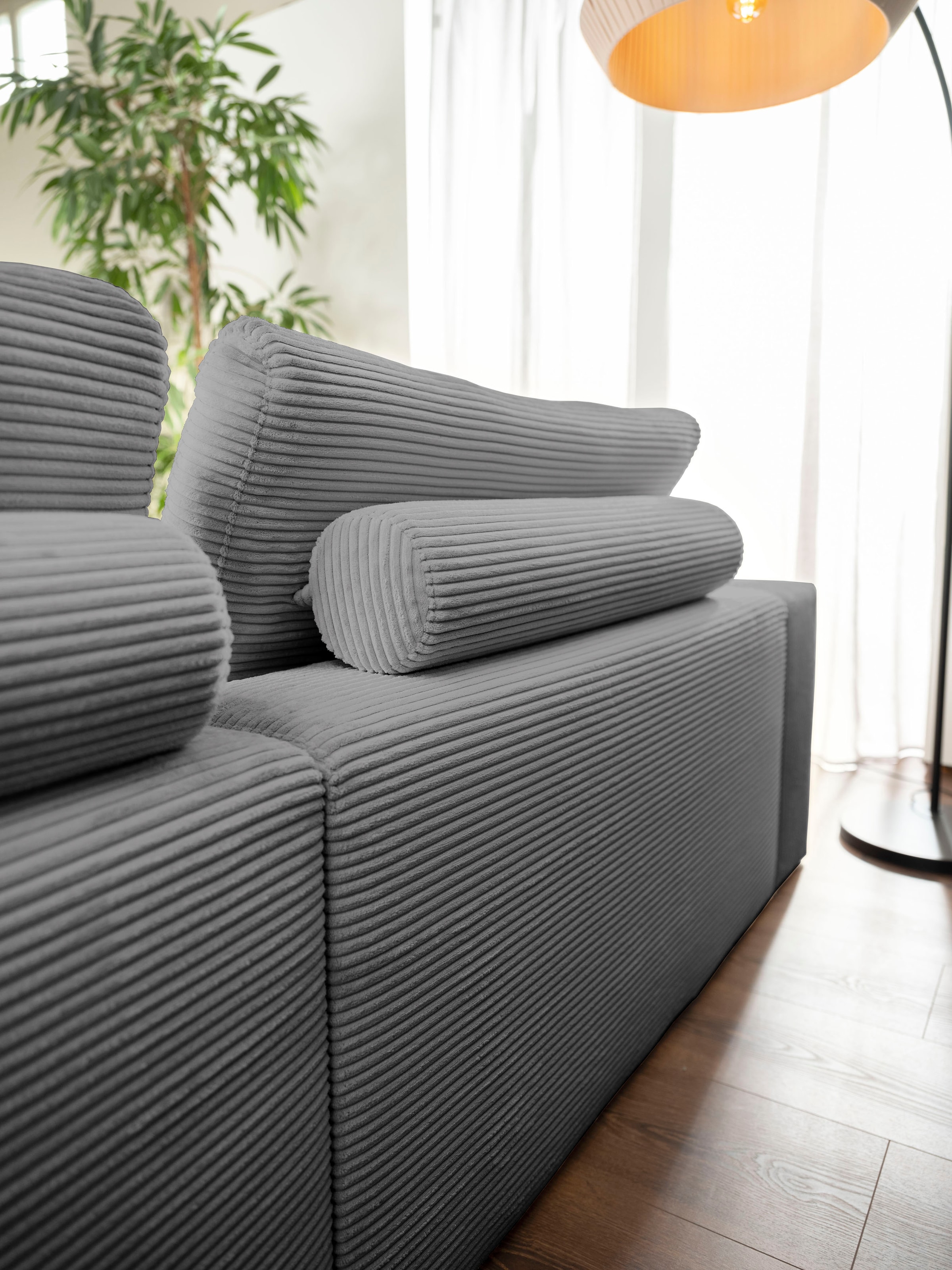 alina Ecksofa »Sandy«, mit Recamiere, in modernem Cordstoff