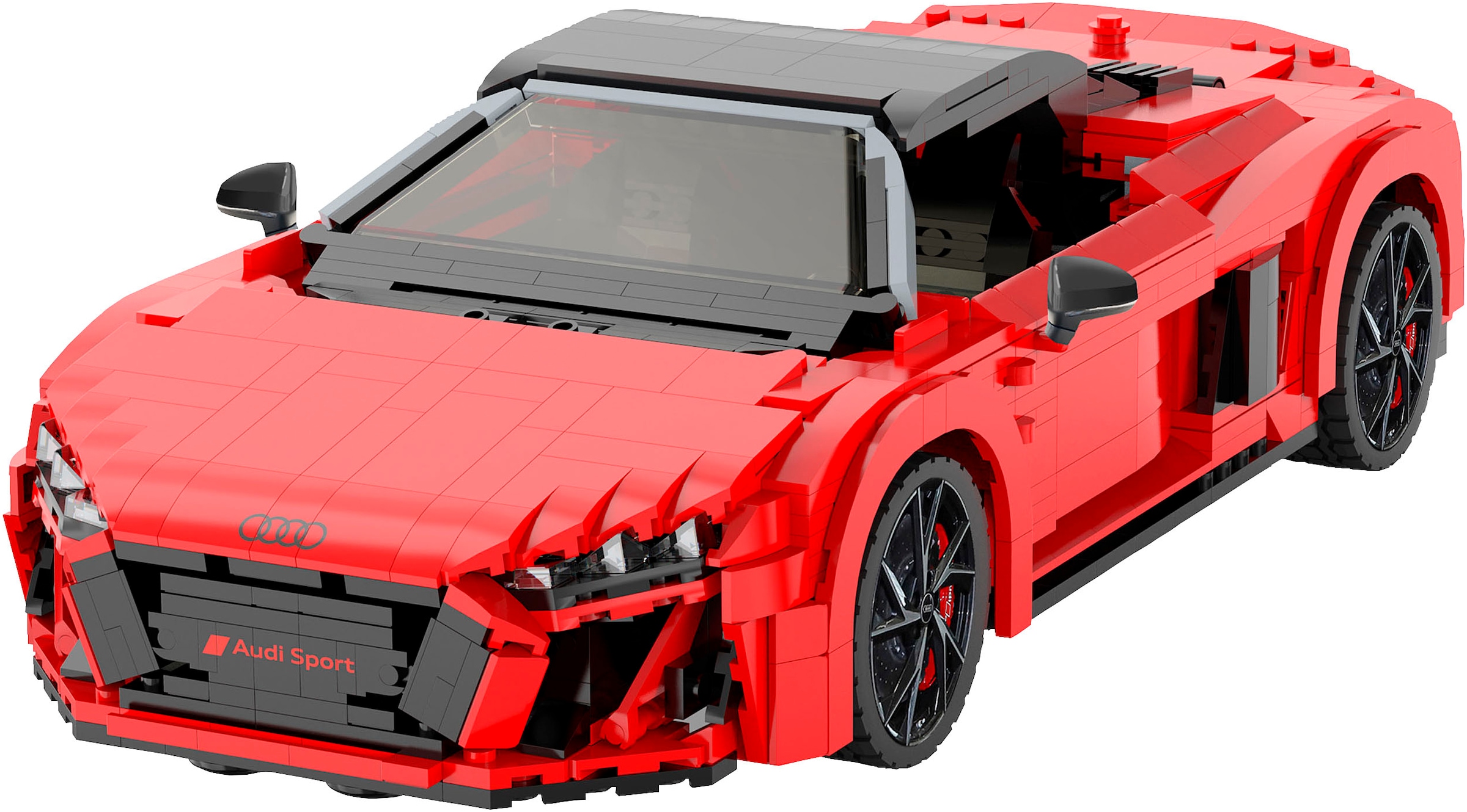 Jamara Konstruktions-Spielset »Audi R8 Spyder 1:14 rot Bricks«, (1440 St.), Maßstab 1:14, offiziell lizensiert