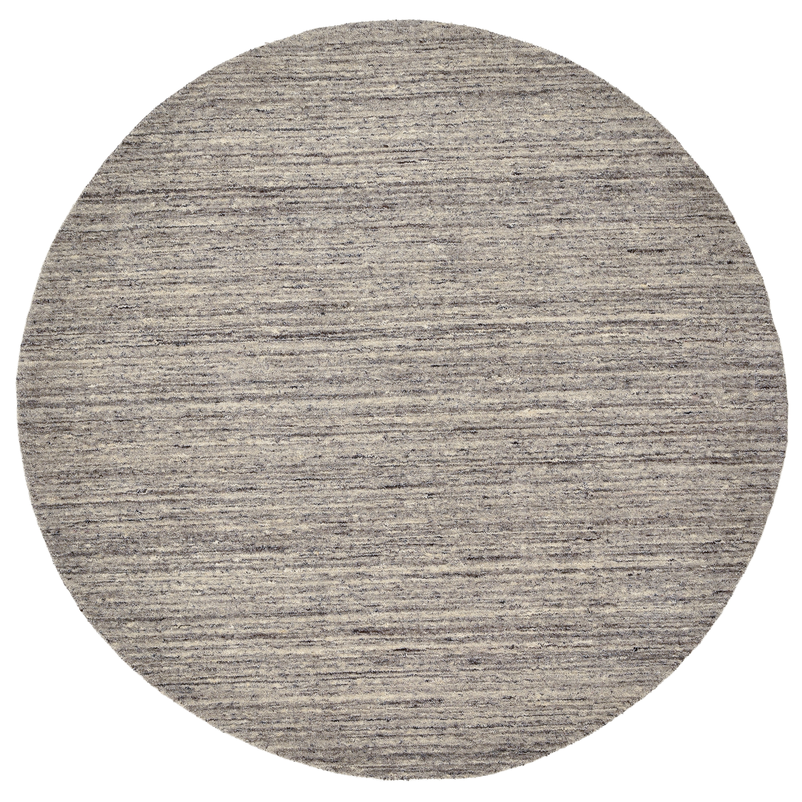 THEKO Wollteppich "Pure UNI, Handwebteppich" rund 14 mm Höhe meliert, reine Wolle, handgewebt, Wohnzimmer