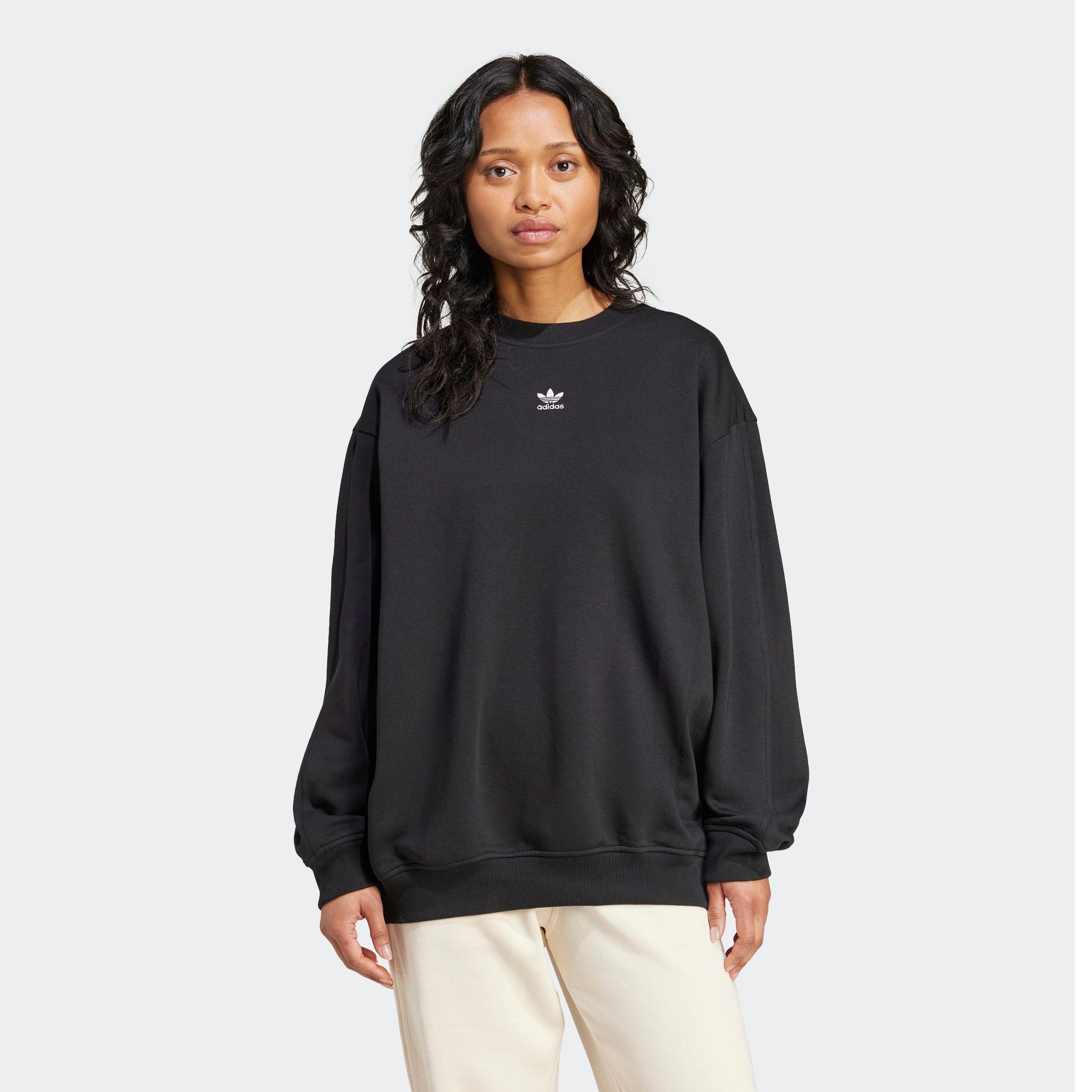 adidas Originals Sweatshirt "ESSENTIALS FLEECE-, RUNDHALSAUSSCHNITT, LANG, günstig online kaufen