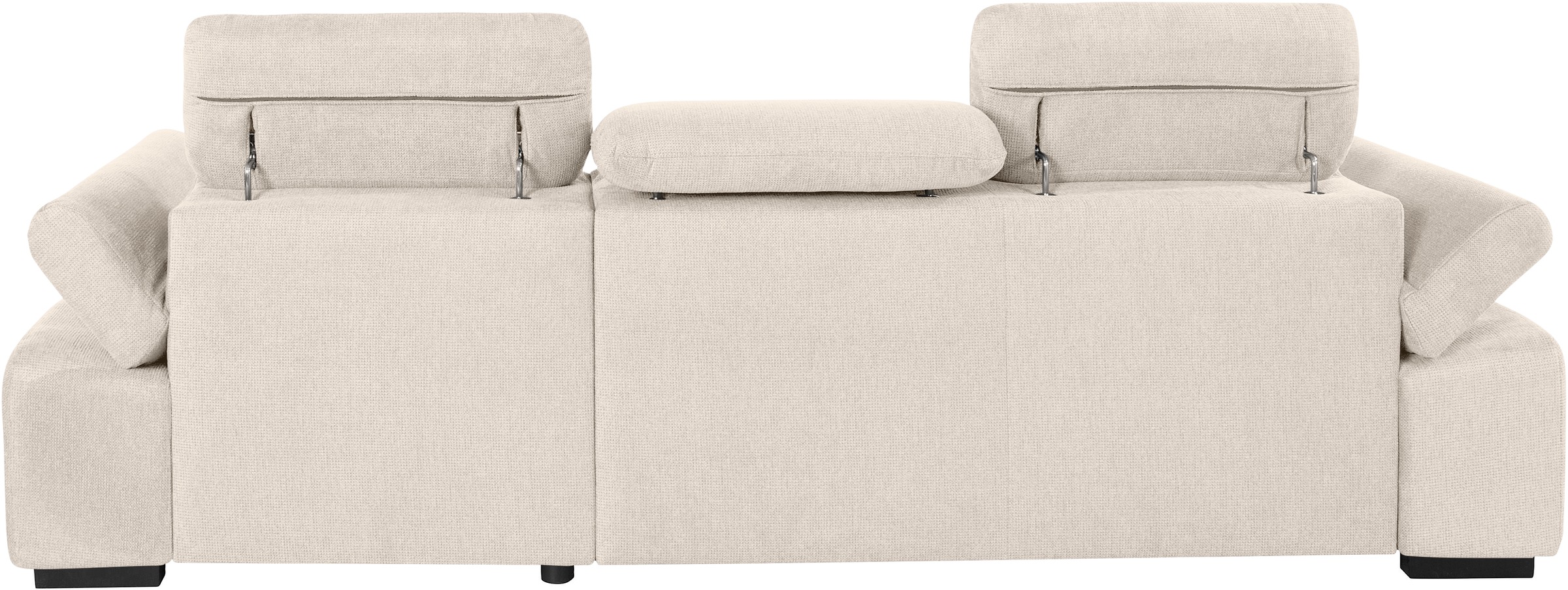 COTTA Ecksofa »Lola L-Form mit Kopfteilfunktion & Hocker«, (Set, mit Hocker), wahlweise mit Bettfunktion, Bettkasten & Armteilverstellung
