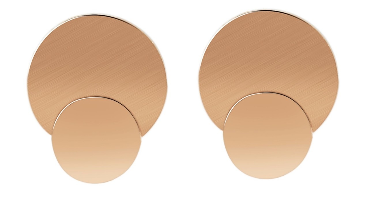 Paar Ohrhänger ADELIA´S "Damen Ohrstecker aus poliertem Edelstahl", gold, Ohrringe, Damen, Damen, Edelstahl 8