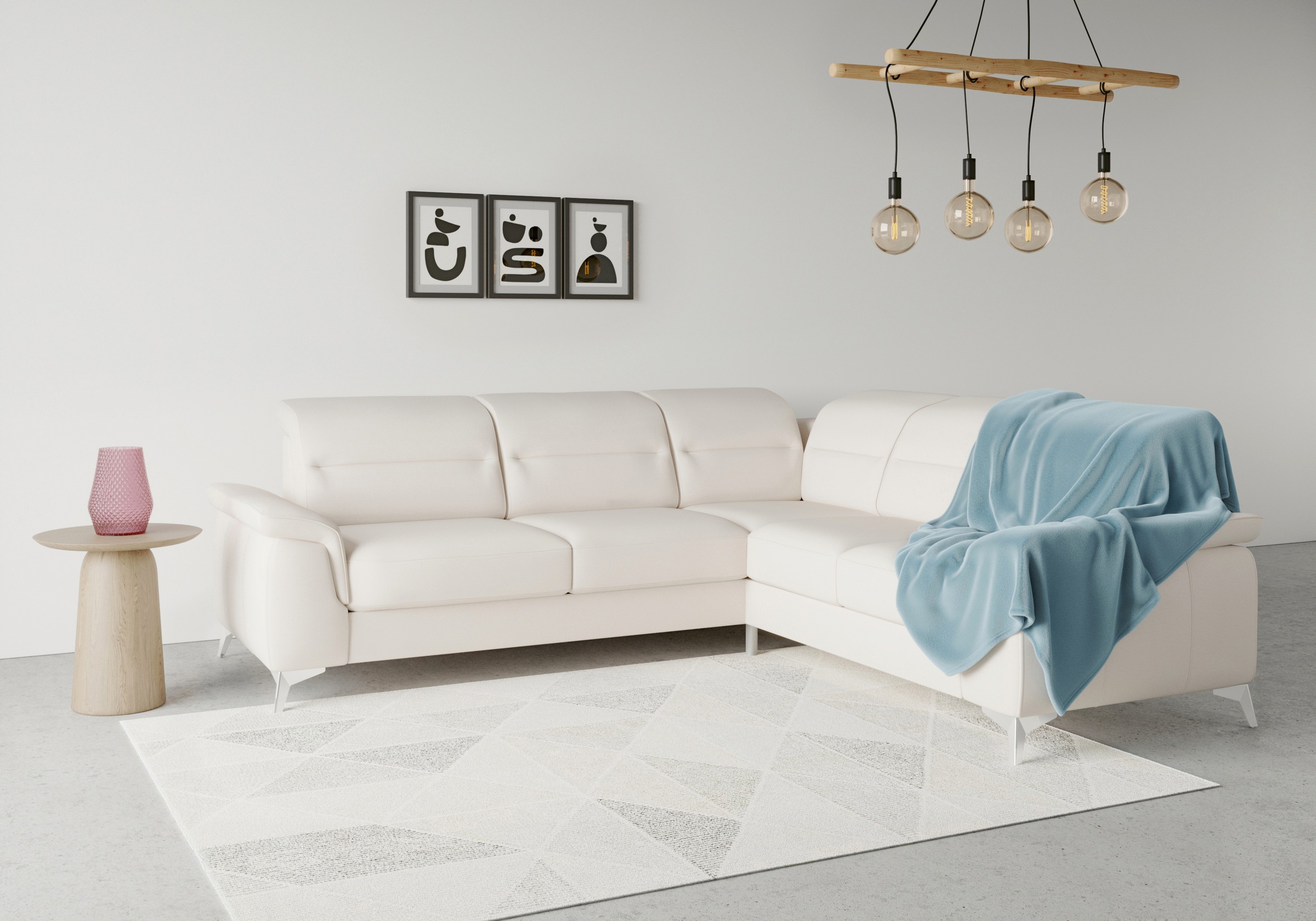 sit&more Ecksofa »Sinatra L-Form« optional mit Kopfteilverstellung und Armteilfunktion