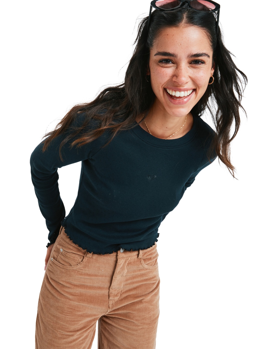 Roxy Langarmshirt "Time Off Pointelle" günstig online kaufen