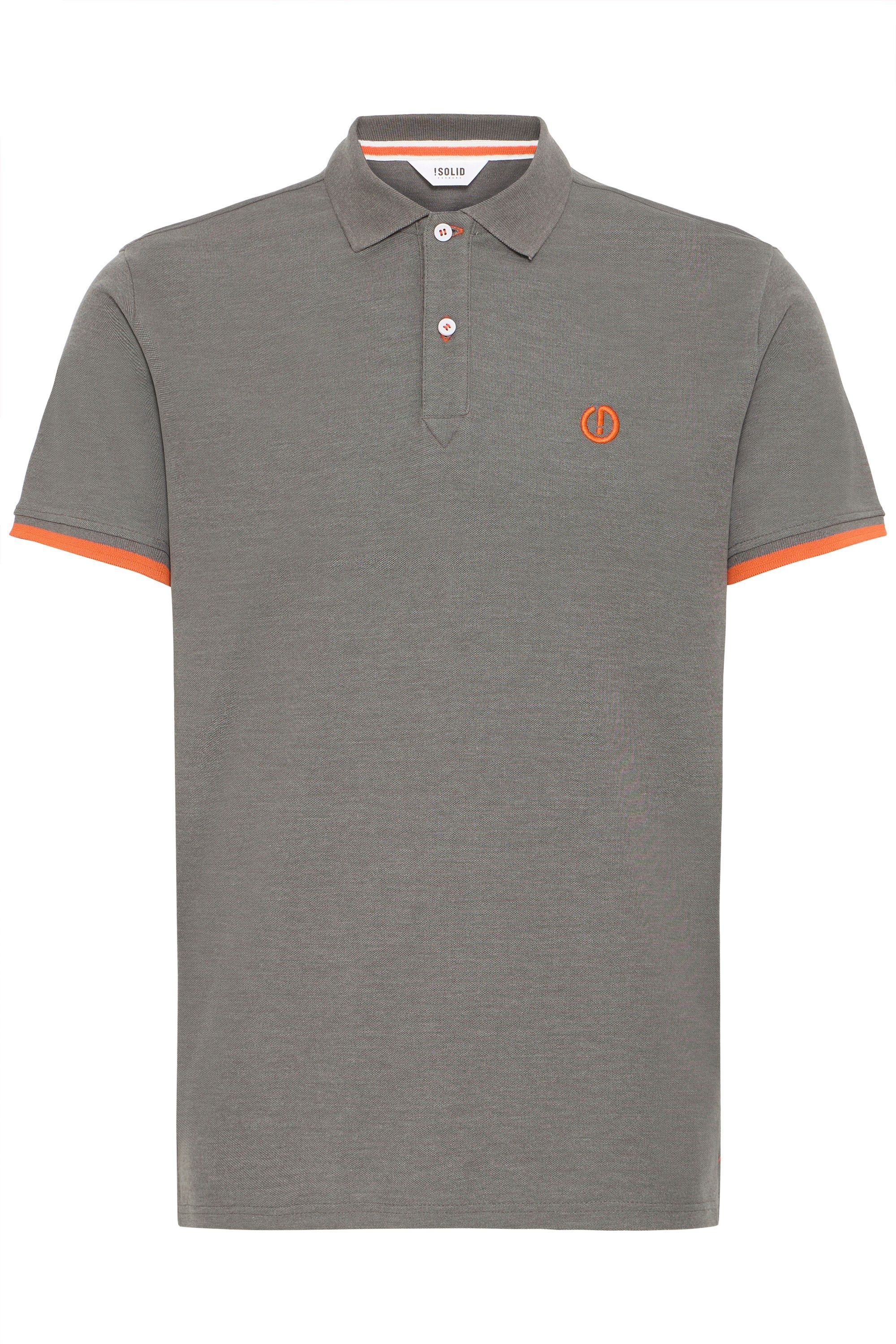 !solid Poloshirt SOLID "Poloshirt SDBenjaminPolo", Herren, Gr. M, grau (grau mel), Obermaterial: 60% Baumwolle CO. 40% Polyester PES., Shirts