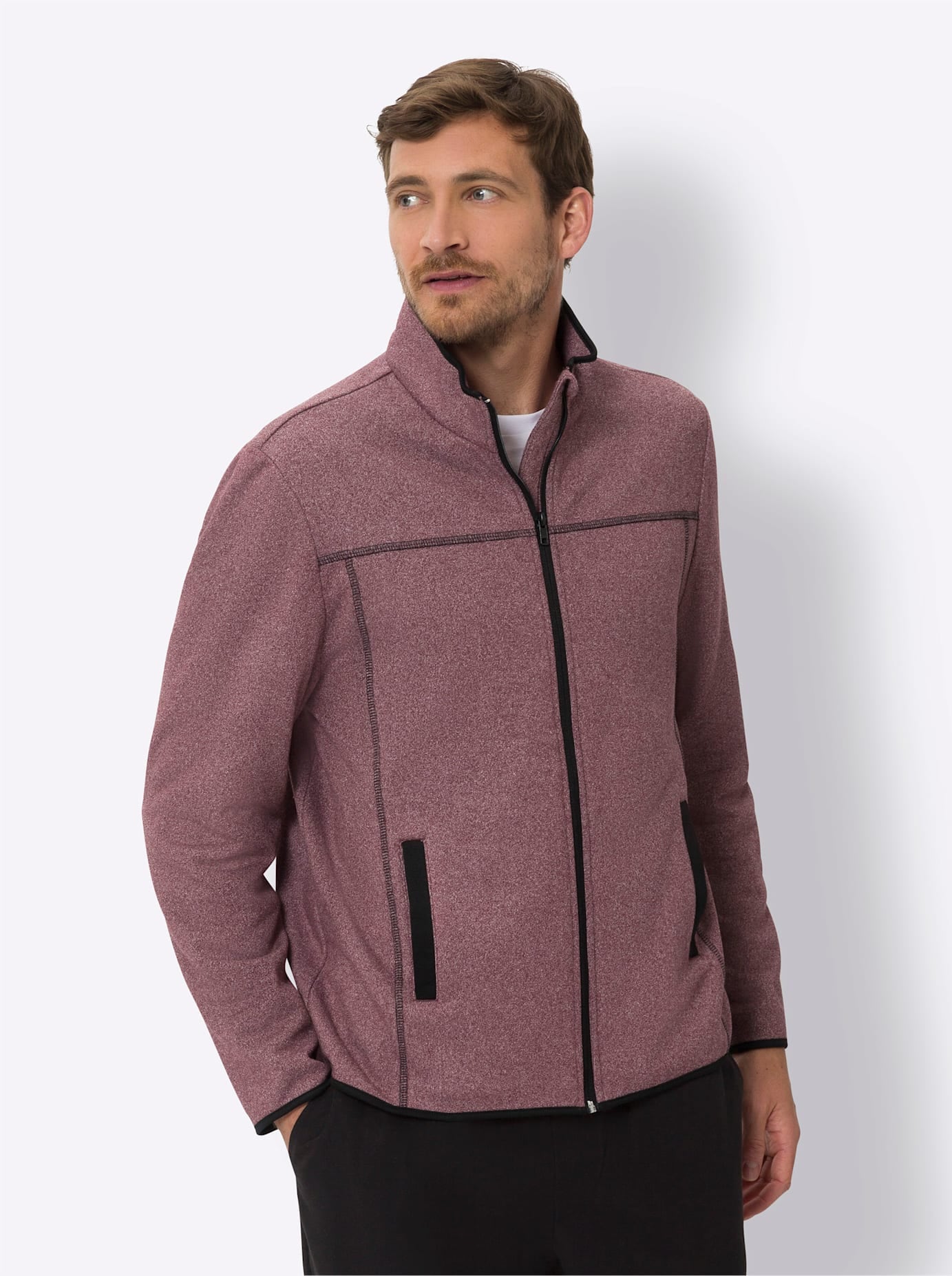 Classic Strickfleecejacke, ohne Kapuze