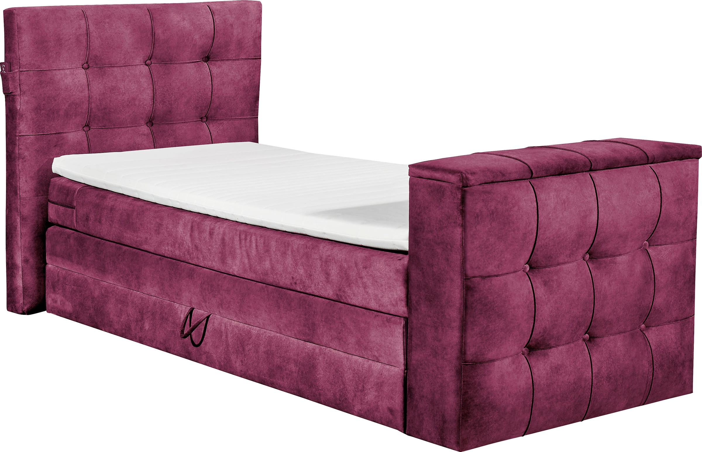set one by Musterring Boxspringbett »Richmond«, mit Duo-Matratze (H2/H3), versenkbarer TV-Halterung (bis 40 Zoll) und Fernbedienung. Wahlweise mit/ohne Bettkasten
