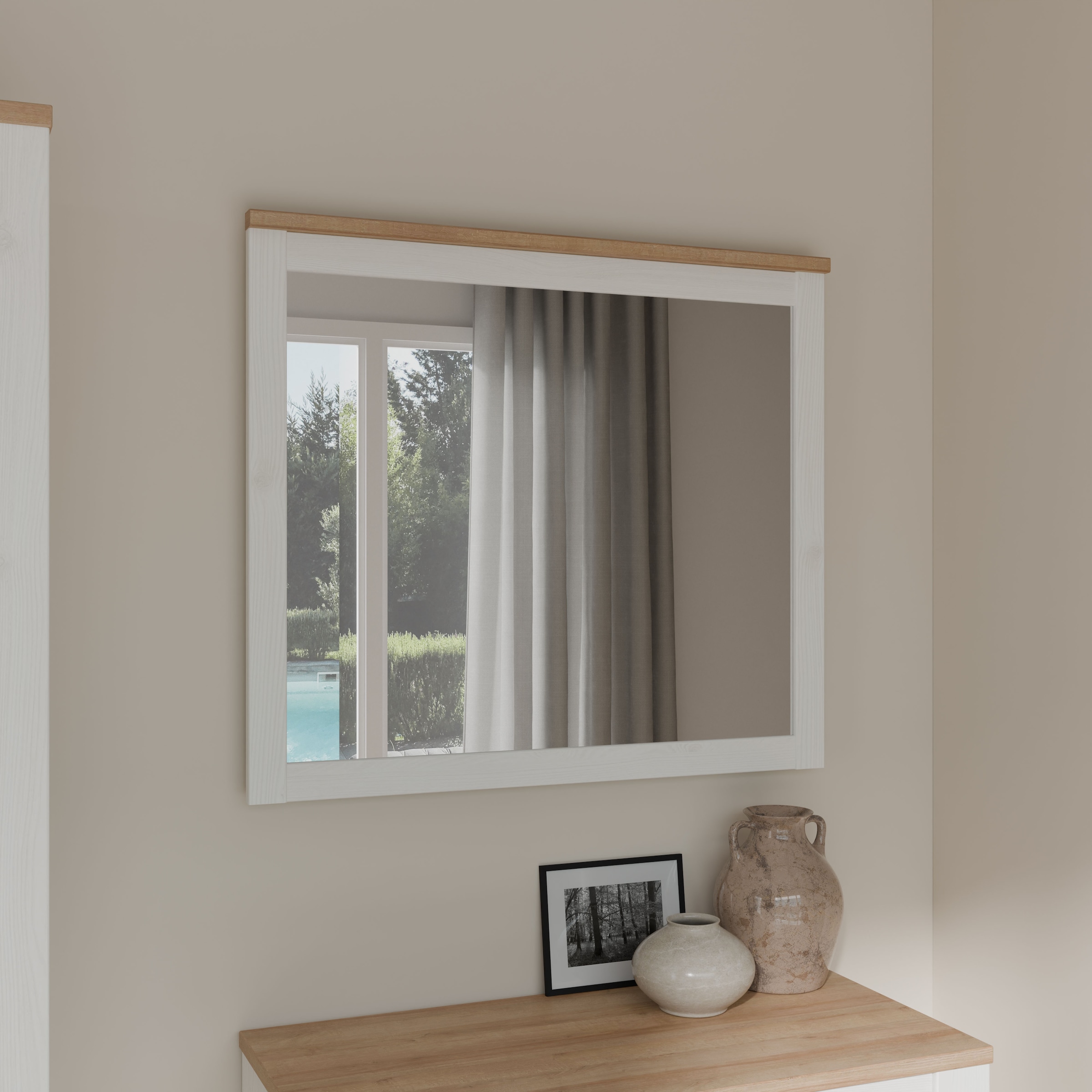 FORTE Garderobenspiegel »Bohol Spiegel, Rahmenoptik B/H/T 86,4/76/3,2 cm«