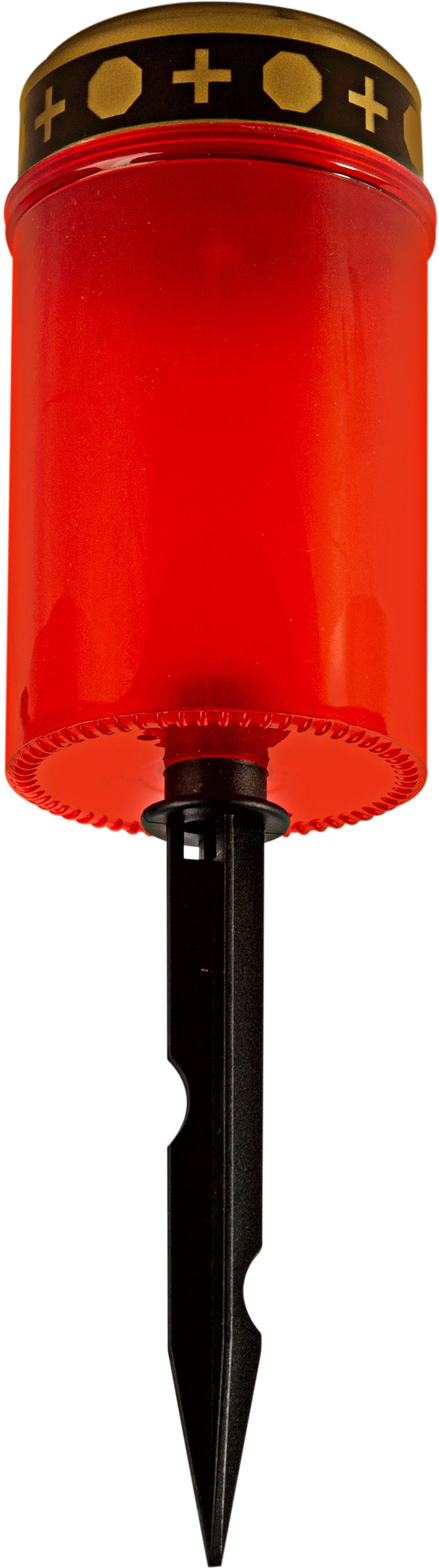HEITRONIC Dekolicht »3er Set Solar-LED-Grablicht, rot, inkl. Erdspieß«, 1 flammig-flammig, LED-Grableuchte, Grablaterne