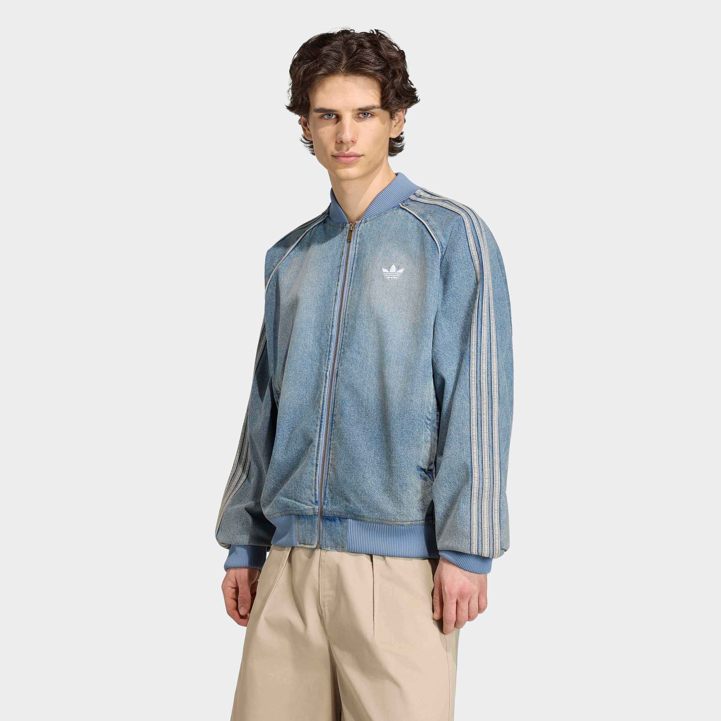 adidas Originals Trainingsjacke "SST ADICOLOR DENIM ORIGINALS" mit Reißverschluss, für Erwachsene, aus Baumwolle
