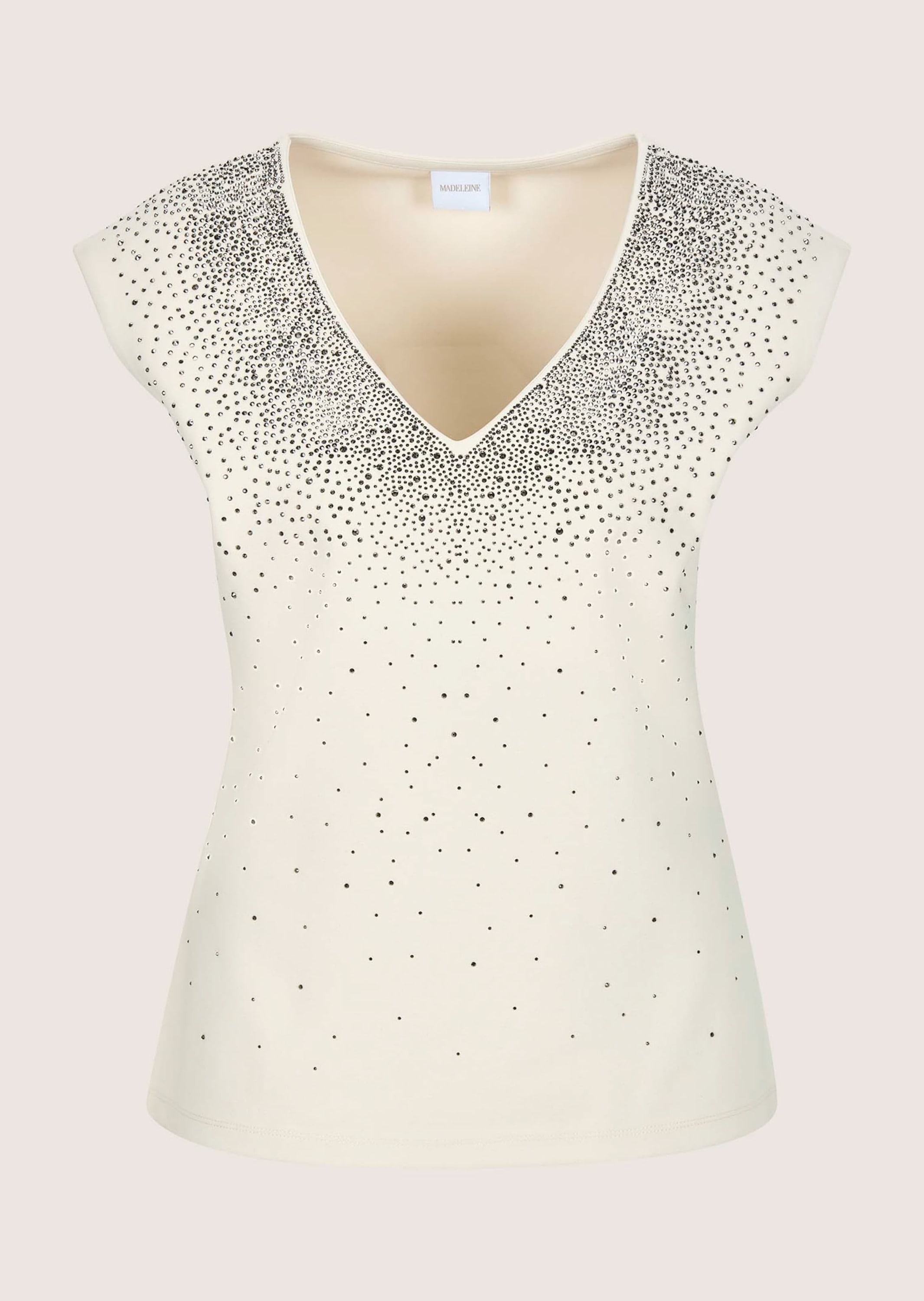 MADELEINE "Shirt Elegantes Shirt mit V-Ausschnitt, ärmellos" Strass-Dekoration