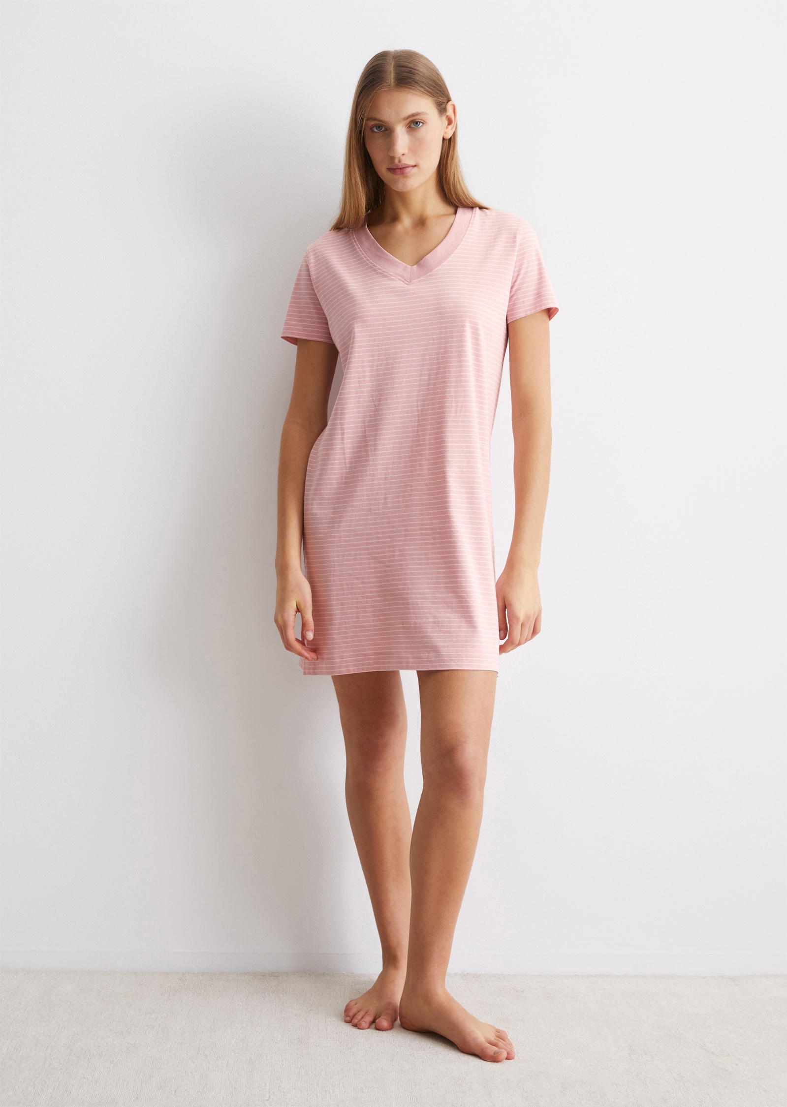 Marc OPolo Jerseykleid, V-Ausschnitt, Kurzarm günstig online kaufen