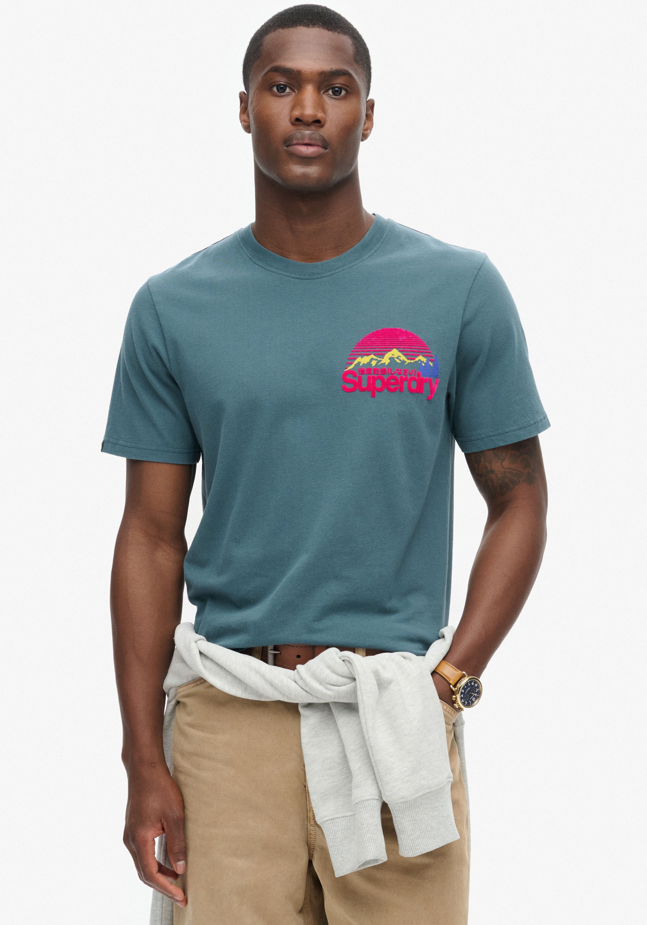 Superdry Rundhalsshirt "GREAT OUTDOOR CHEST GRAPHC TEE"