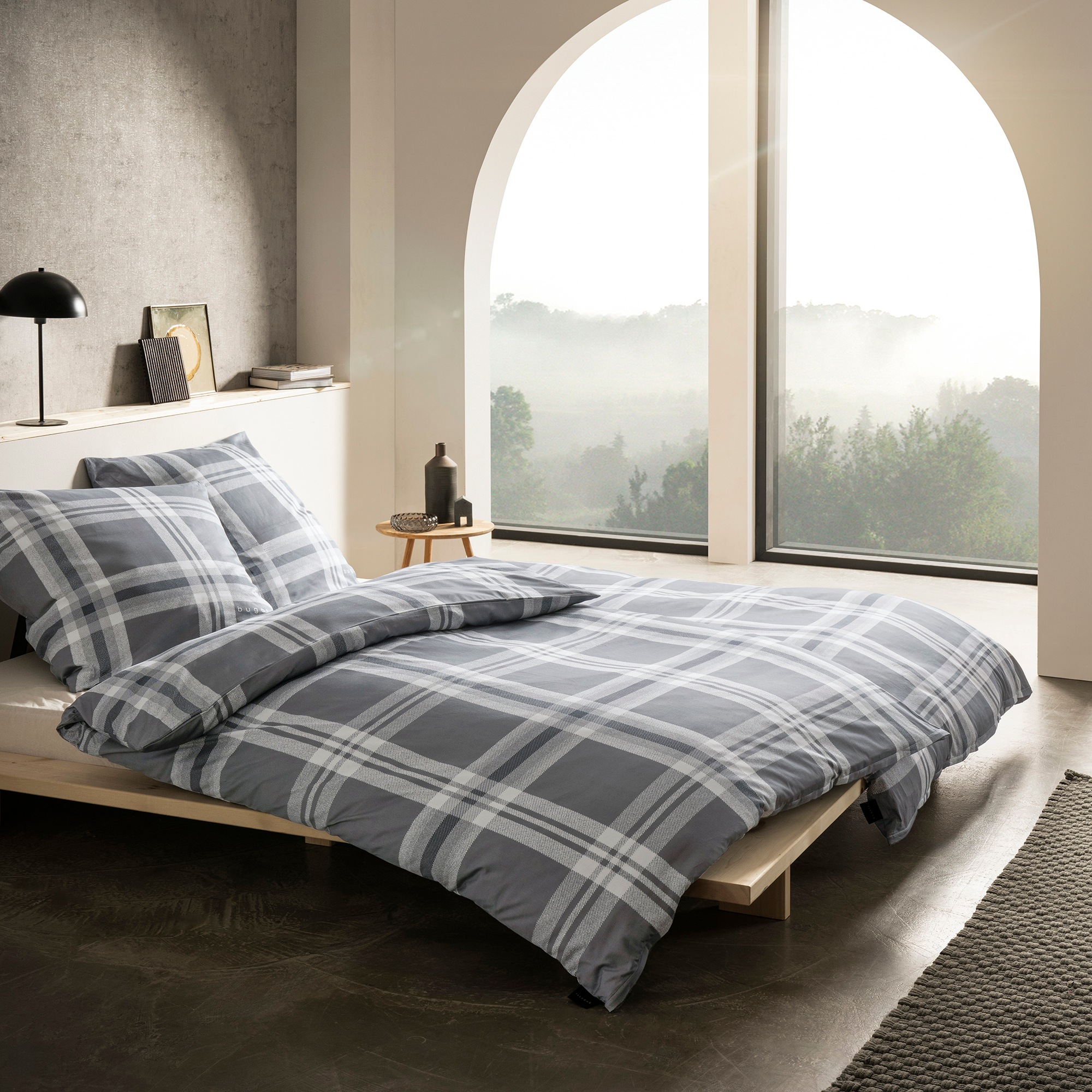 bugatti Bettwäsche "Satinbettwäsche bugatti" 2 Stk. tlg. mit elegantem Karo günstig online kaufen