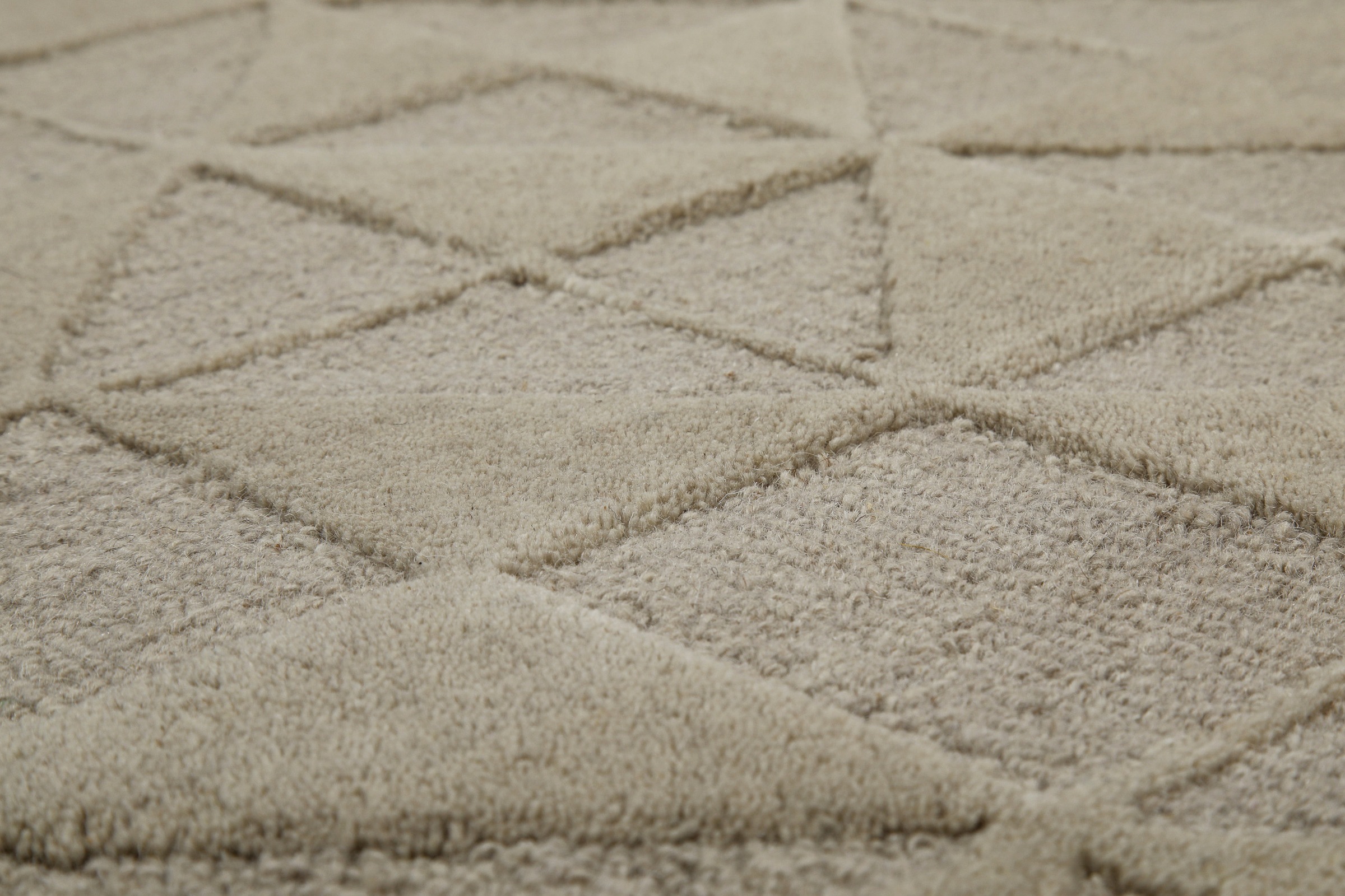 Wecon home Wollteppich »Hamptons THIRTYSEVEN«, rechteckig, 15 mm Höhe, Läufer, Schurwolle, Kurzflor, Wohnzimmer, elegant, geometrisch