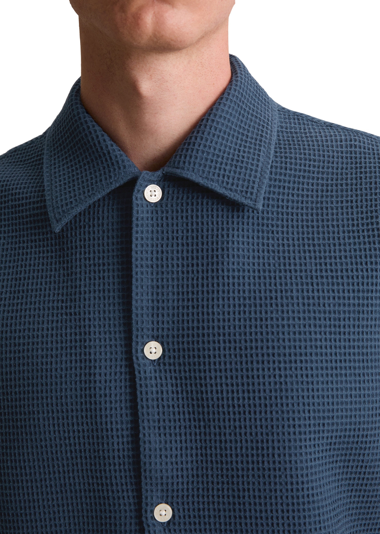 Marc O'Polo DENIM Kurzarmhemd »mit markanter Waffel-Struktur«