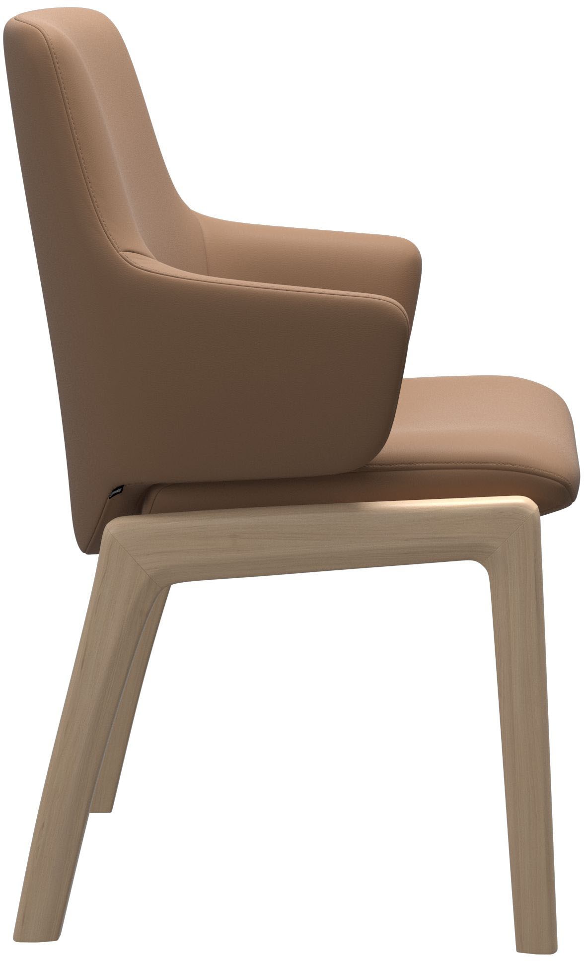 Stressless® Polsterstuhl »Laurel«, Leder BATICK, Low Back mit Armlehne, Größe L, mit abgerundeten Beinen in Schwarz