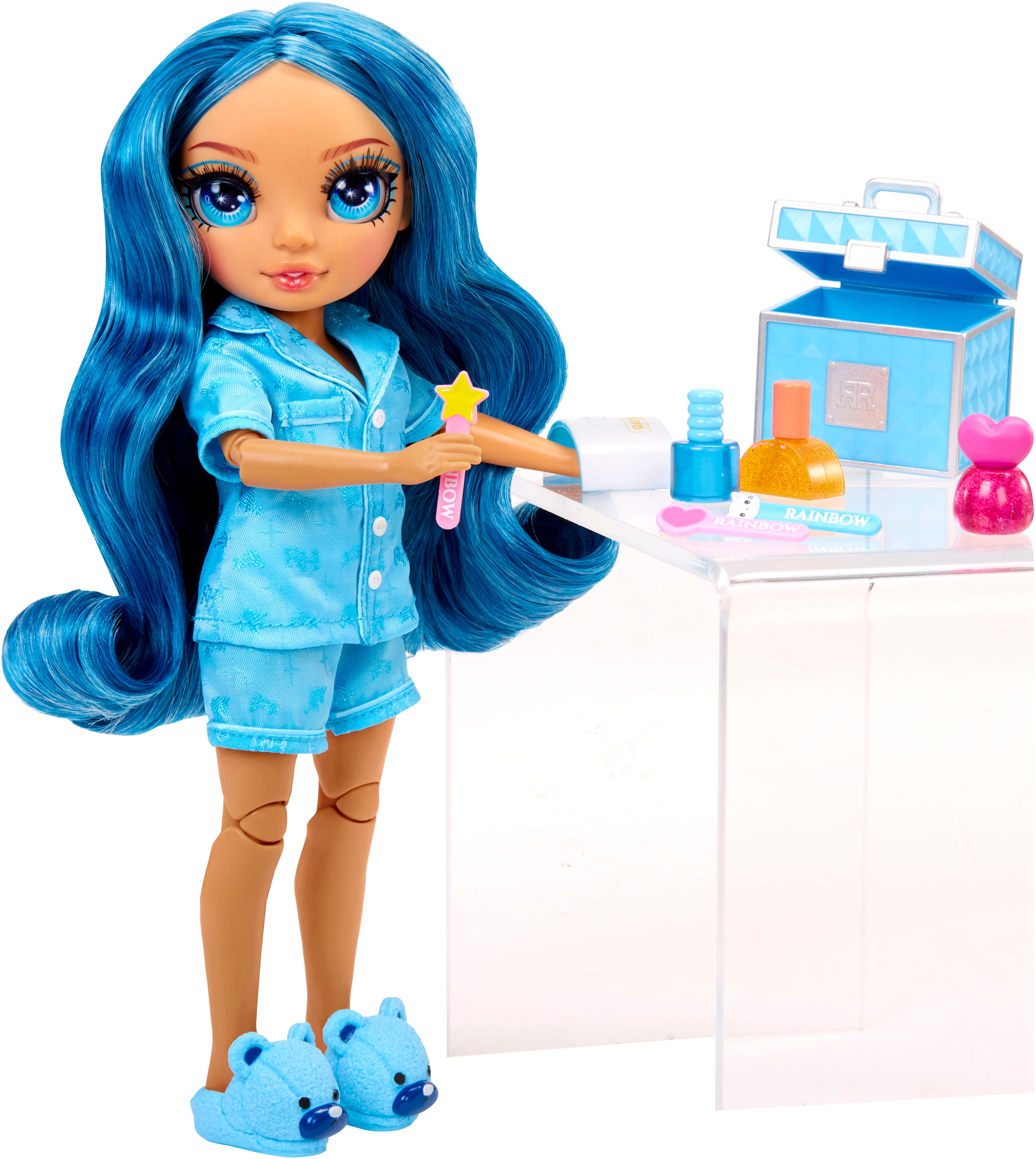 RAINBOW HIGH Anziehpuppe »Junior High PJ Party Fashion Doll Skyler (Blue)«