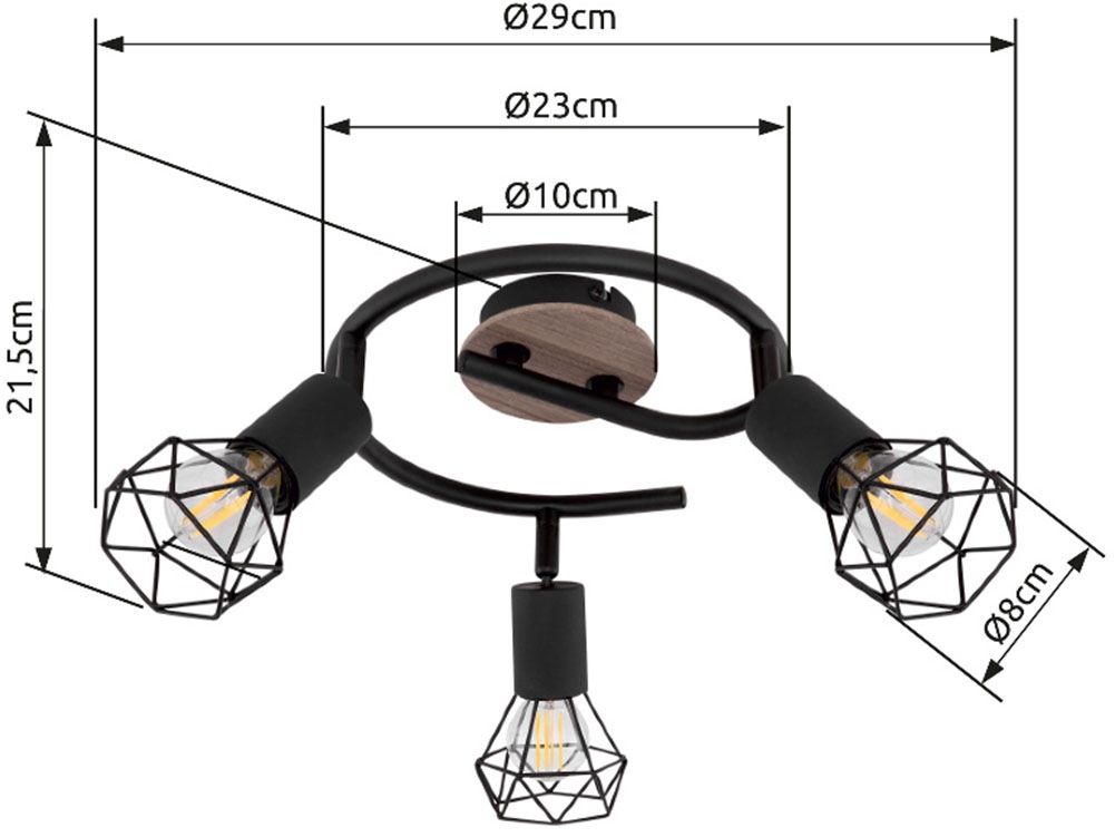 GLOBO LIGHTING Deckenstrahler »XARA I«, Leuchtmittel E14 | ohne Leuchtmittel, Deckenstrahler/Metall/Flur/Wohnzimmer/Schlafzimmer