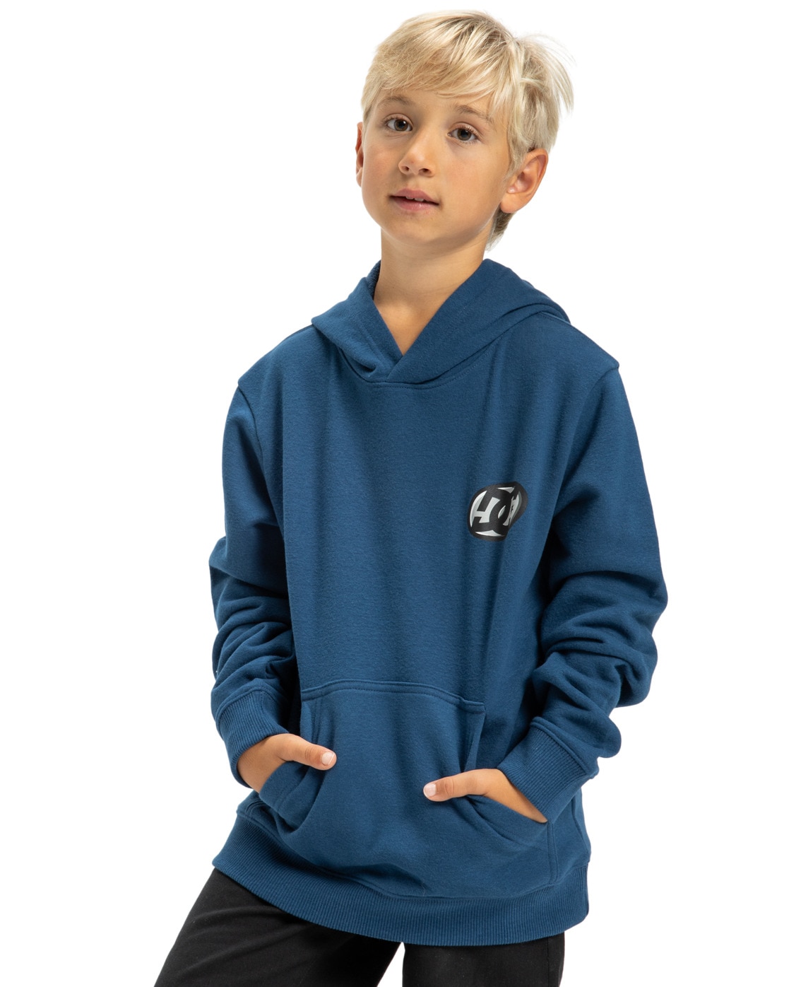 Hoodie DC SHOES "Fast Bubble", Jungen, Gr. 10(140-148cm), blau (estate blau), Obermaterial: 55% Walkfrottier, 25% Walkfrottier, 20% Microfaser;, Sweatshirts Hoodie