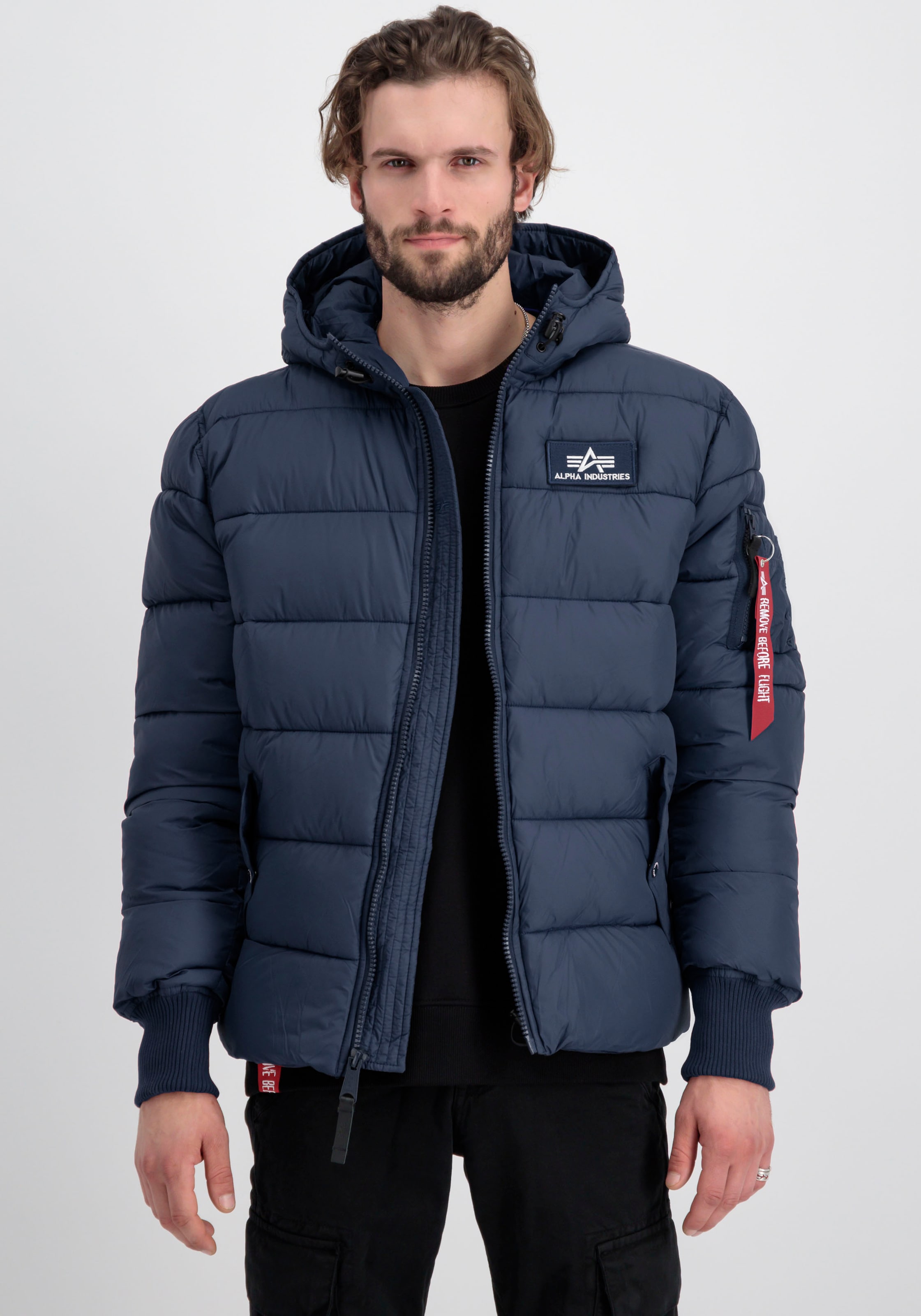 Alpha Industries Steppjacke »Hooded Puffer Alpha FD«, mit Kapuze