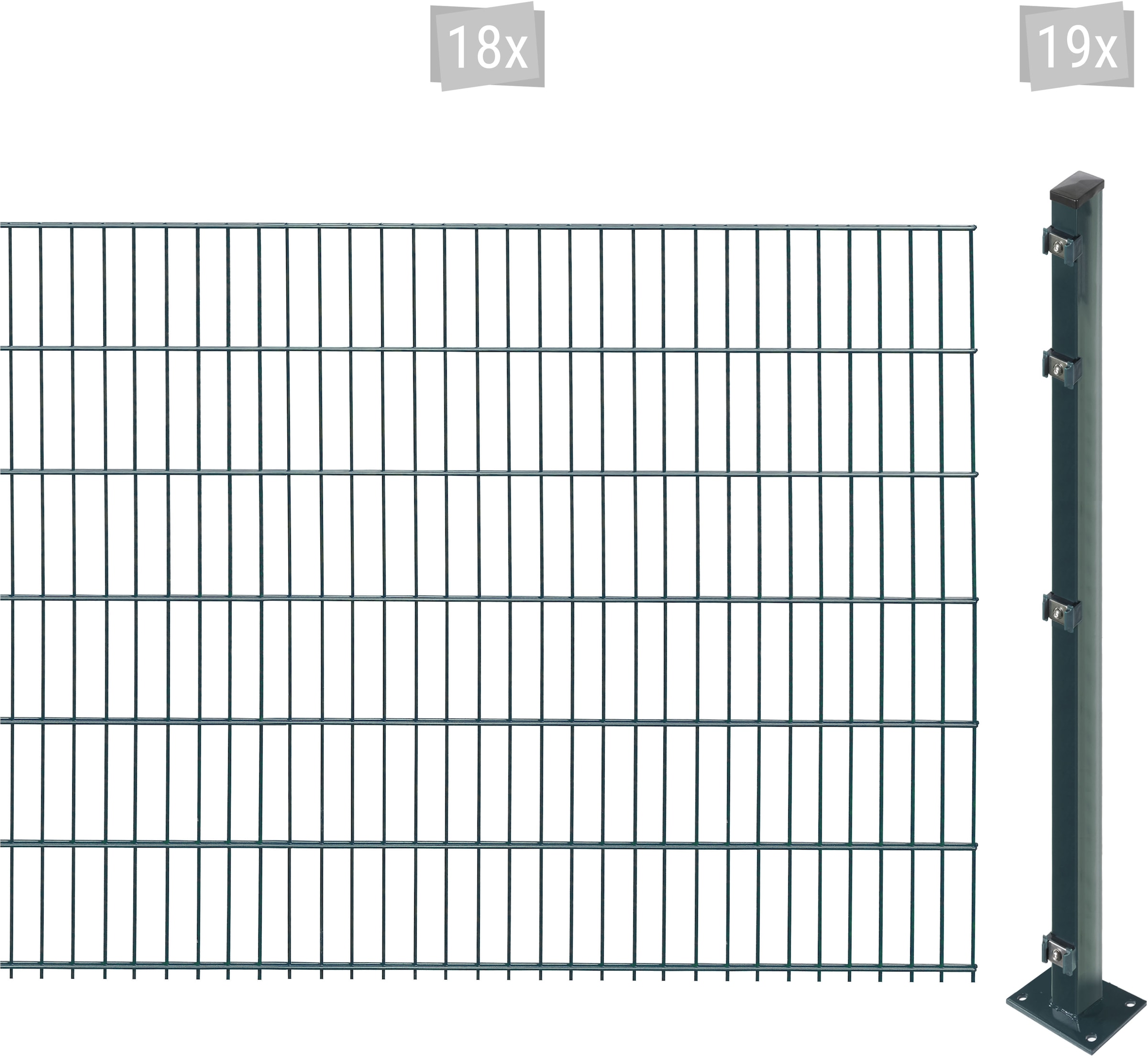 Arvotec Doppelstabmattenzaun "EASY 123 zum Aufschrauben", Zaunhöhe 123 cm, günstig online kaufen