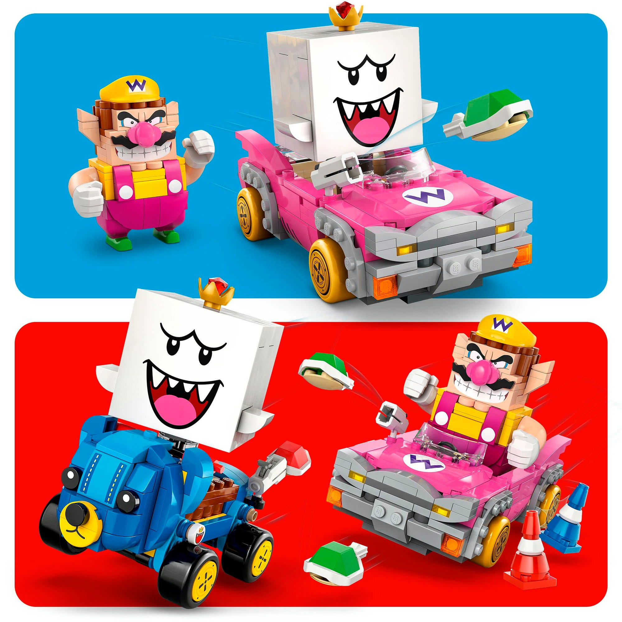 LEGO® Konstruktionsspielsteine »Mario Kart – Wario & König Buu Huu (72038), LEGO Super Mario«, (512 St.), Made in Europe