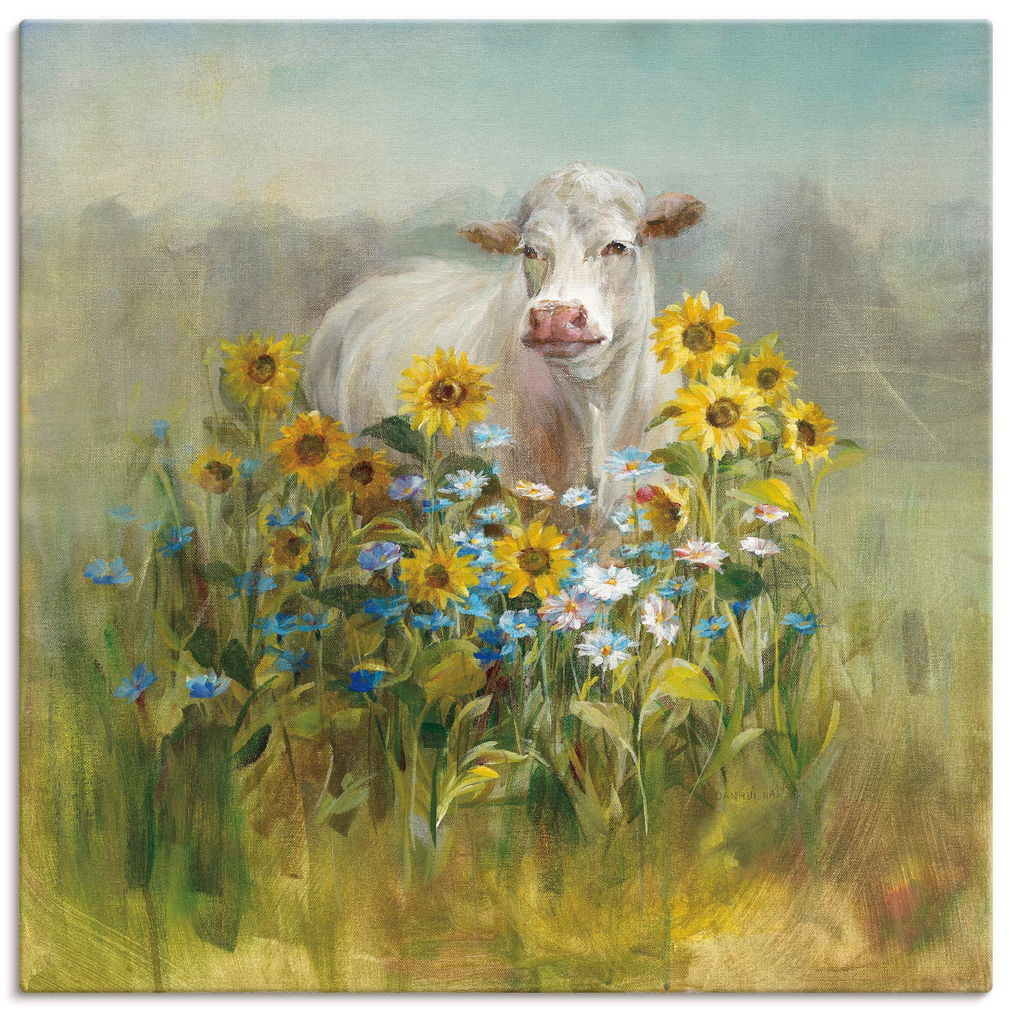 Artland Wandbild "Farm and Field I" Kuhbilder 1 Stk. tlg. als Alubild, Leinwandbild, Poster, Wandaufkleber in verschied. Größen