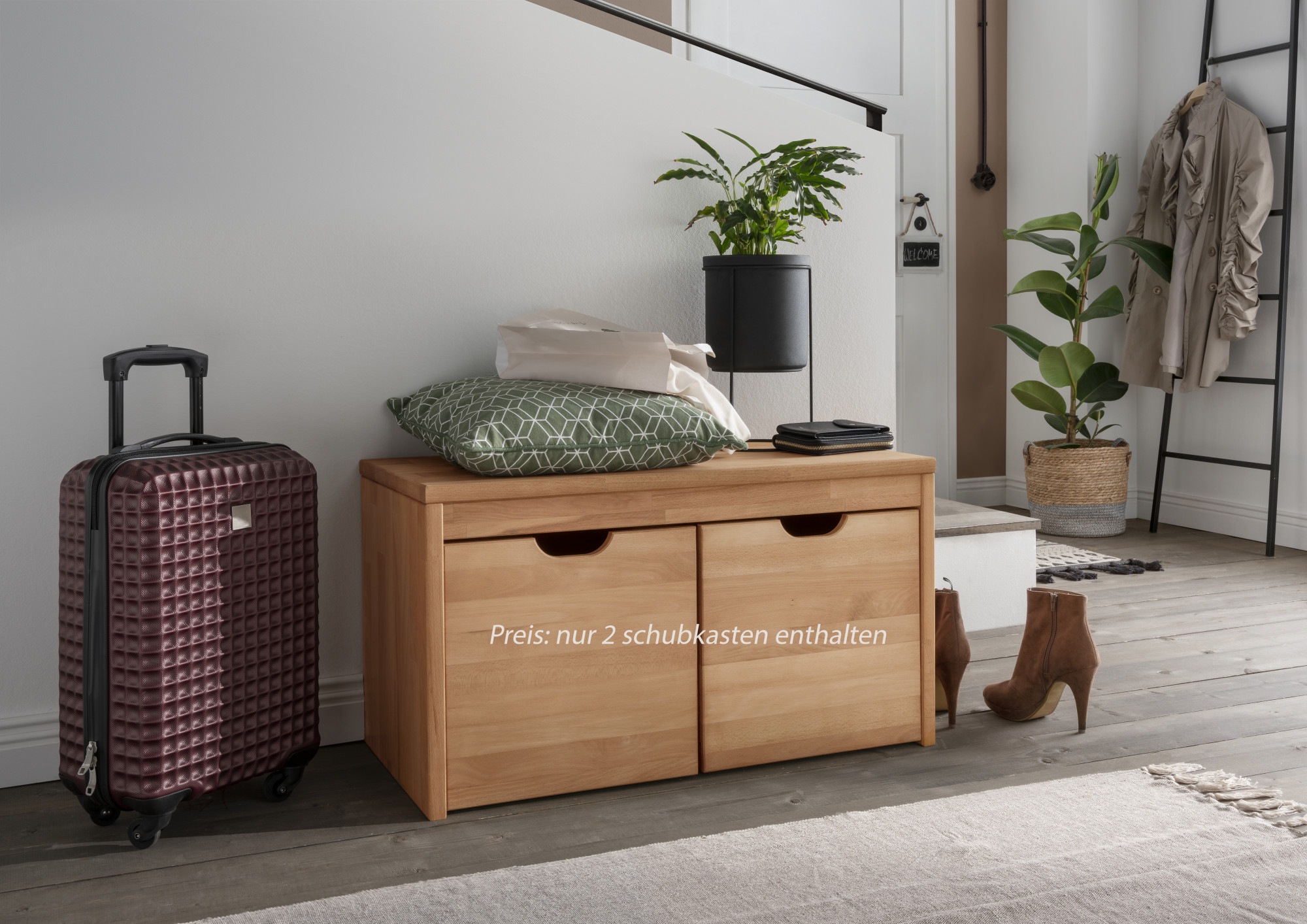 Schublade HOME AFFAIRE, B:76cm H:37cm T:36cmbuche, Massivholz, Schubladen, "Dura", Schubkasten passend zur Bank DURA