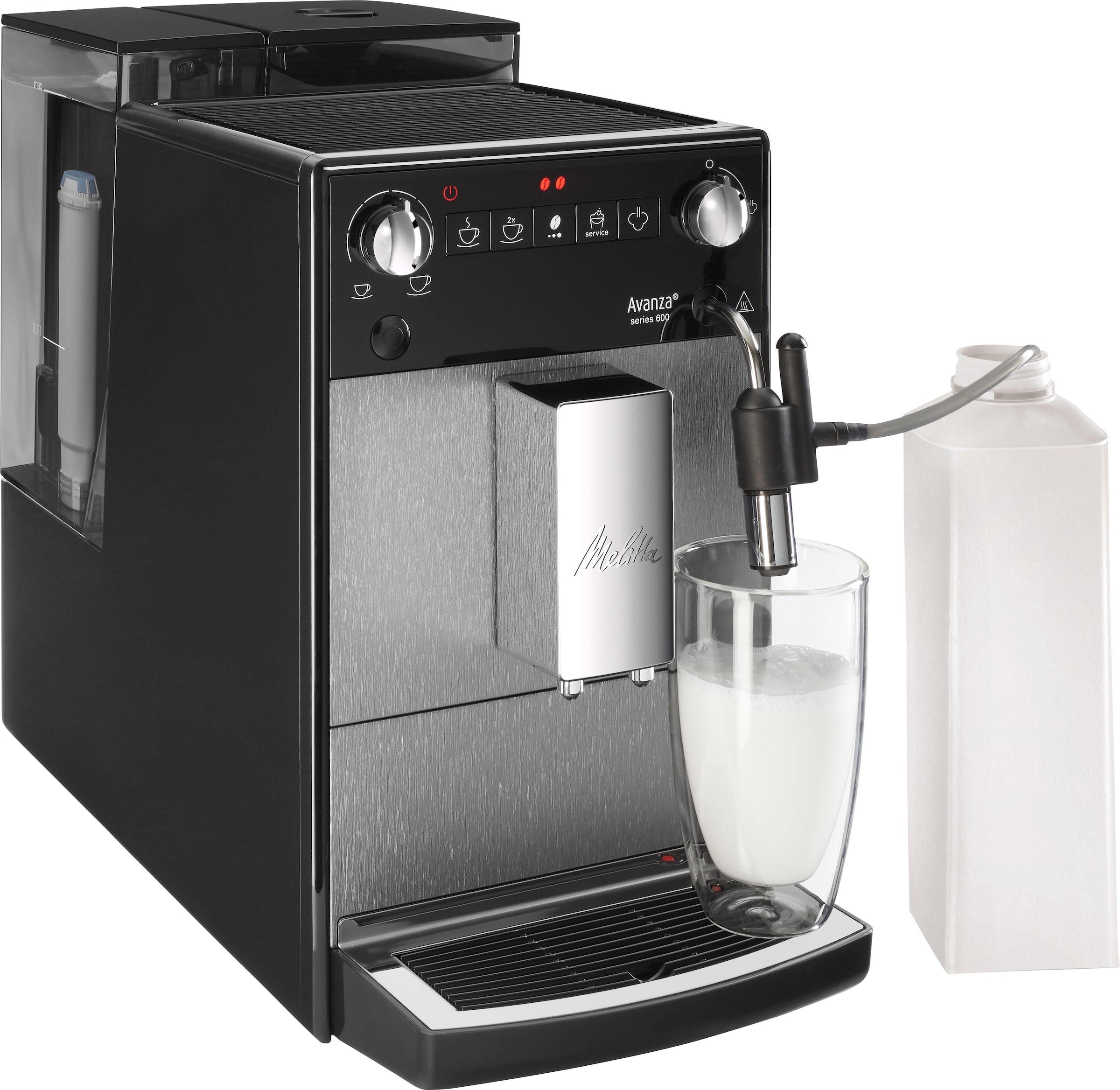 Melitta Kaffeevollautomat »Avanza® F270-100 Mystic Titan«, Kompakt, aber XL Wassertank & XL Bohnenbehälter, Milchschaum-System